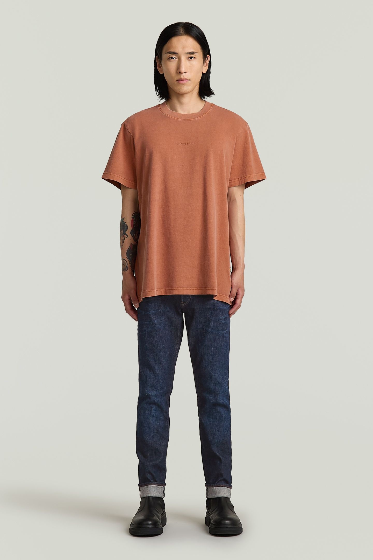 OVERDYED CENTER CHEST LOOSE R T RED 3