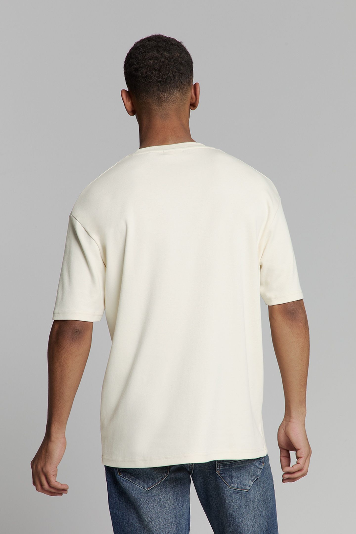 T-SHIRT CREWNECK HEAVY SOLID BASIC OFFWHITE 3