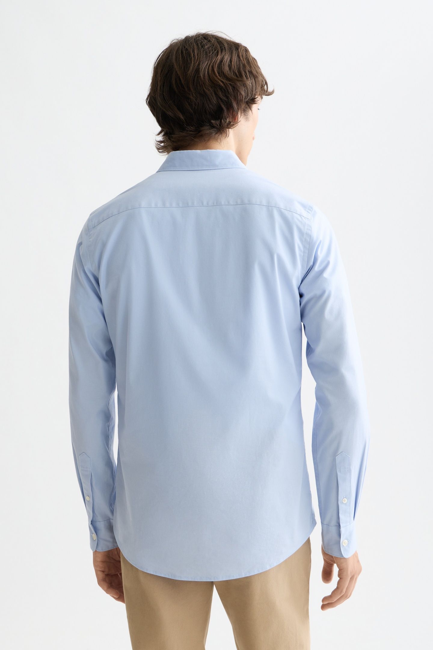 NOS COTTON POPLIN SLIM-FIT SHIRT SHIRT BLUE 2