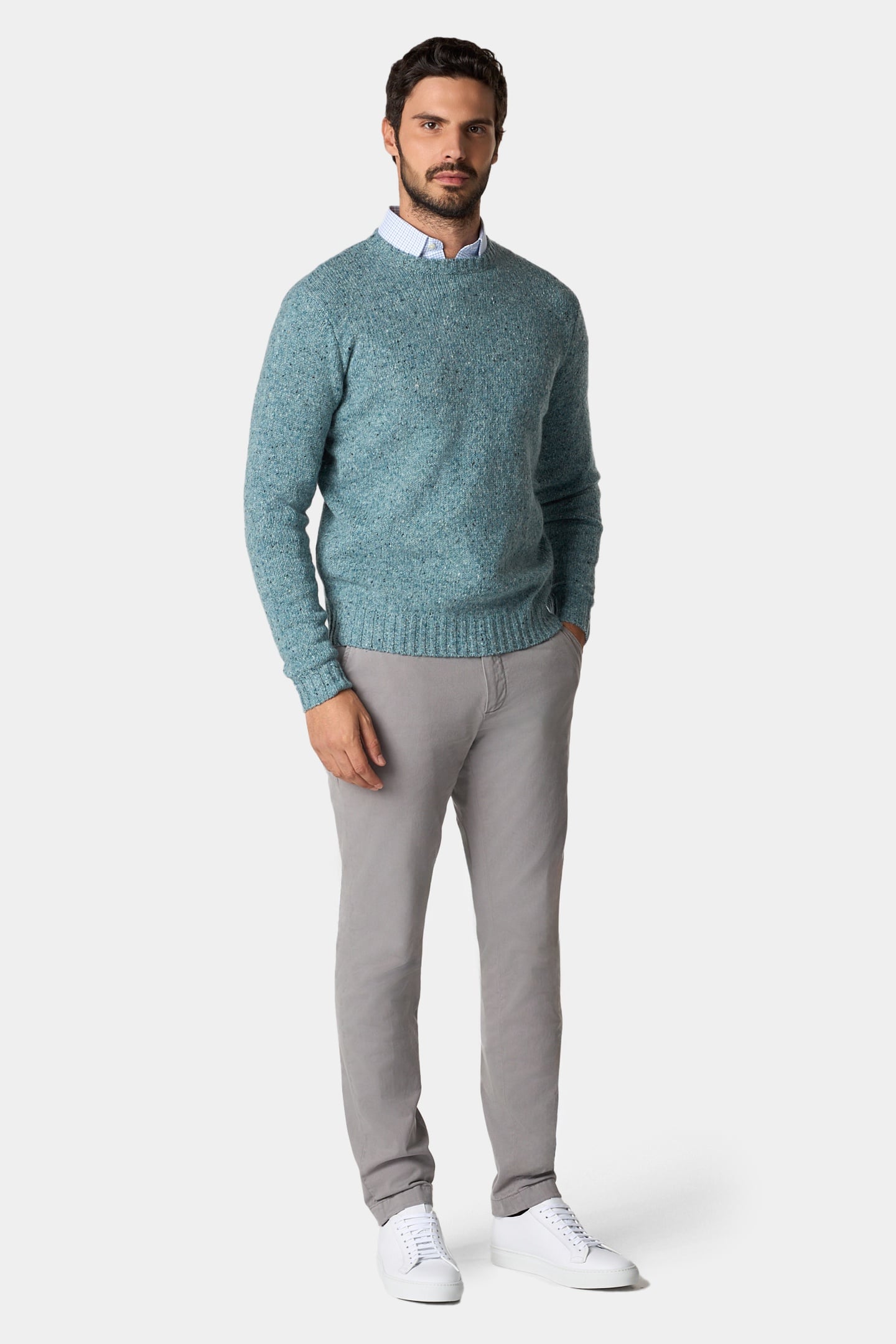 SLIM FIT COTTON CHINOS GREY 2