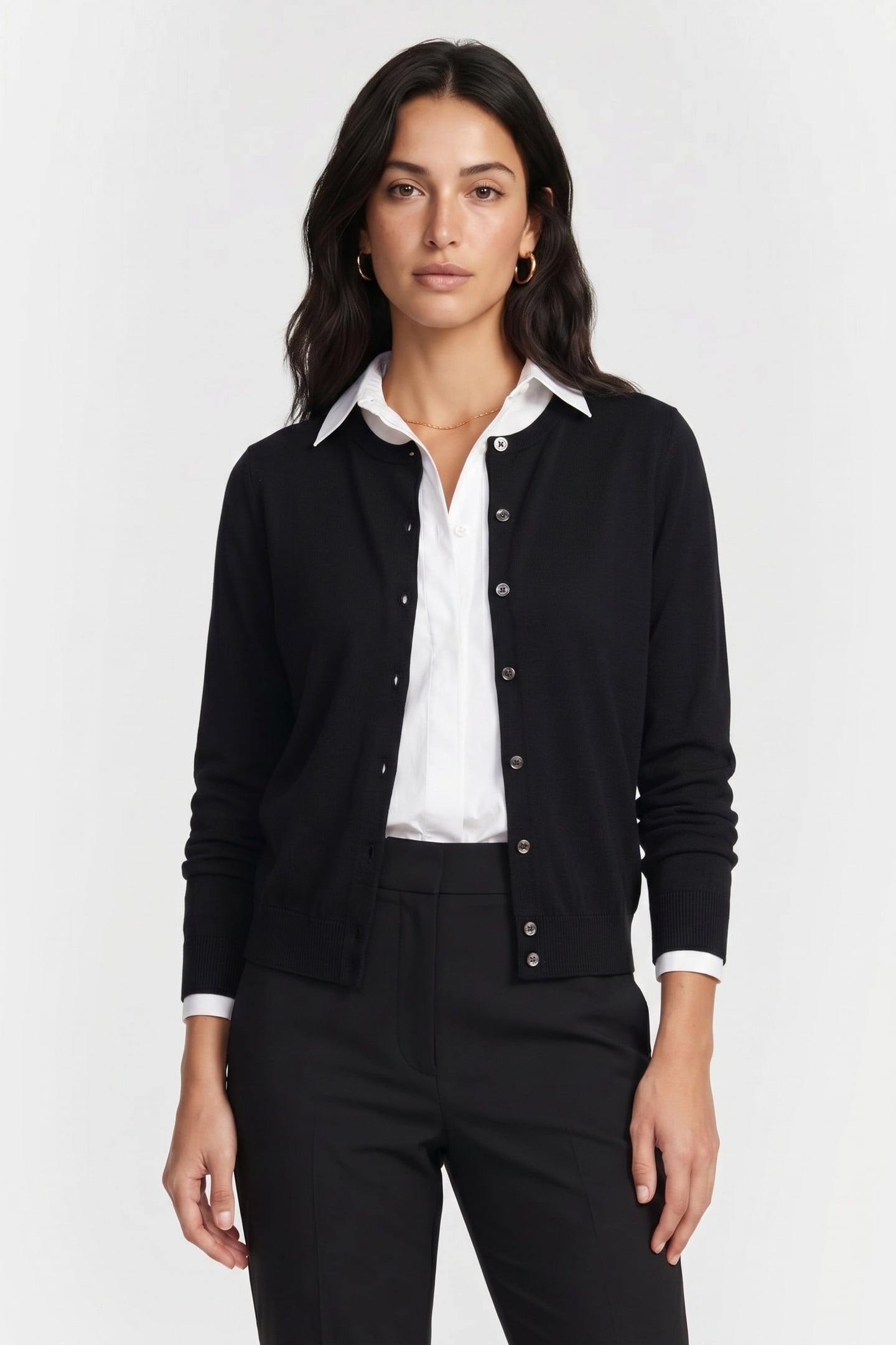 CARDIGAN COTTON BLACK 1
