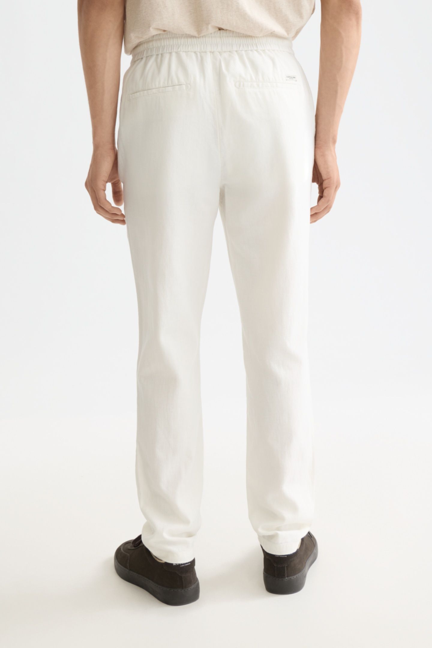 CORE - WARREN - COTTON/ LINEN TWILL JOGGER OFF WHITE 3
