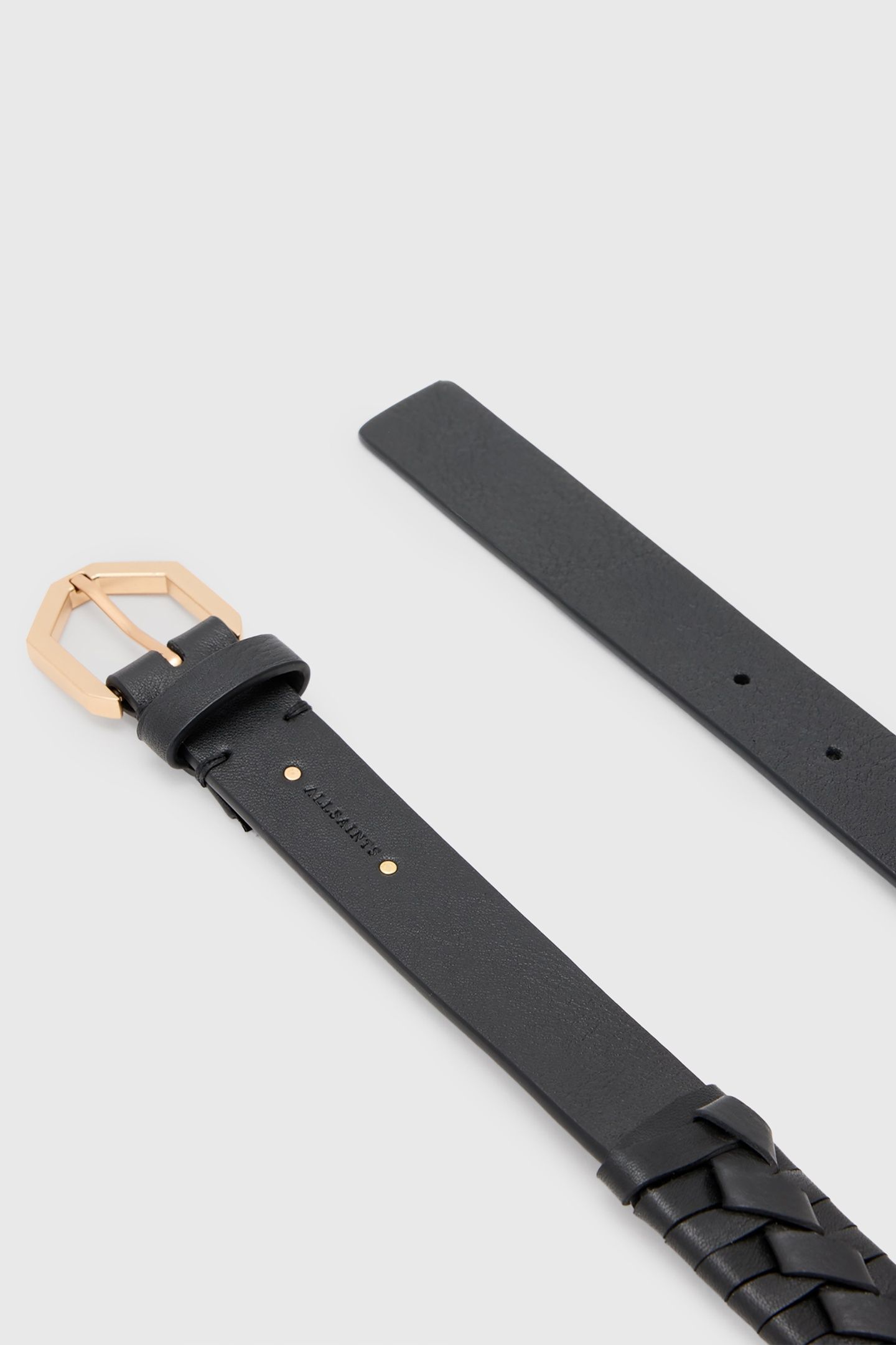 STORM WOVEN BELT BLACK/WARM BRASS 4