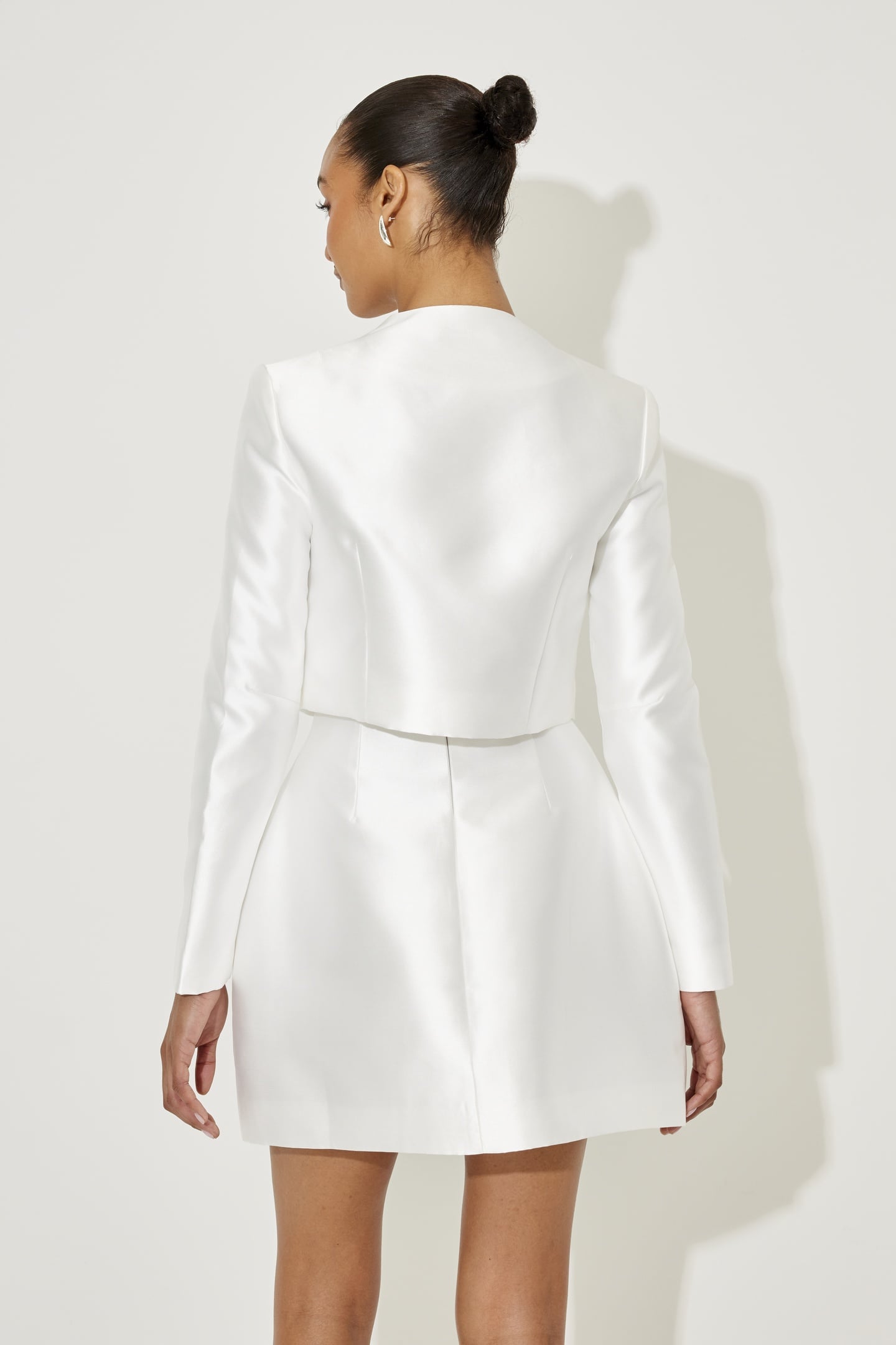 SATIN MINI SKIRT WHITE 3