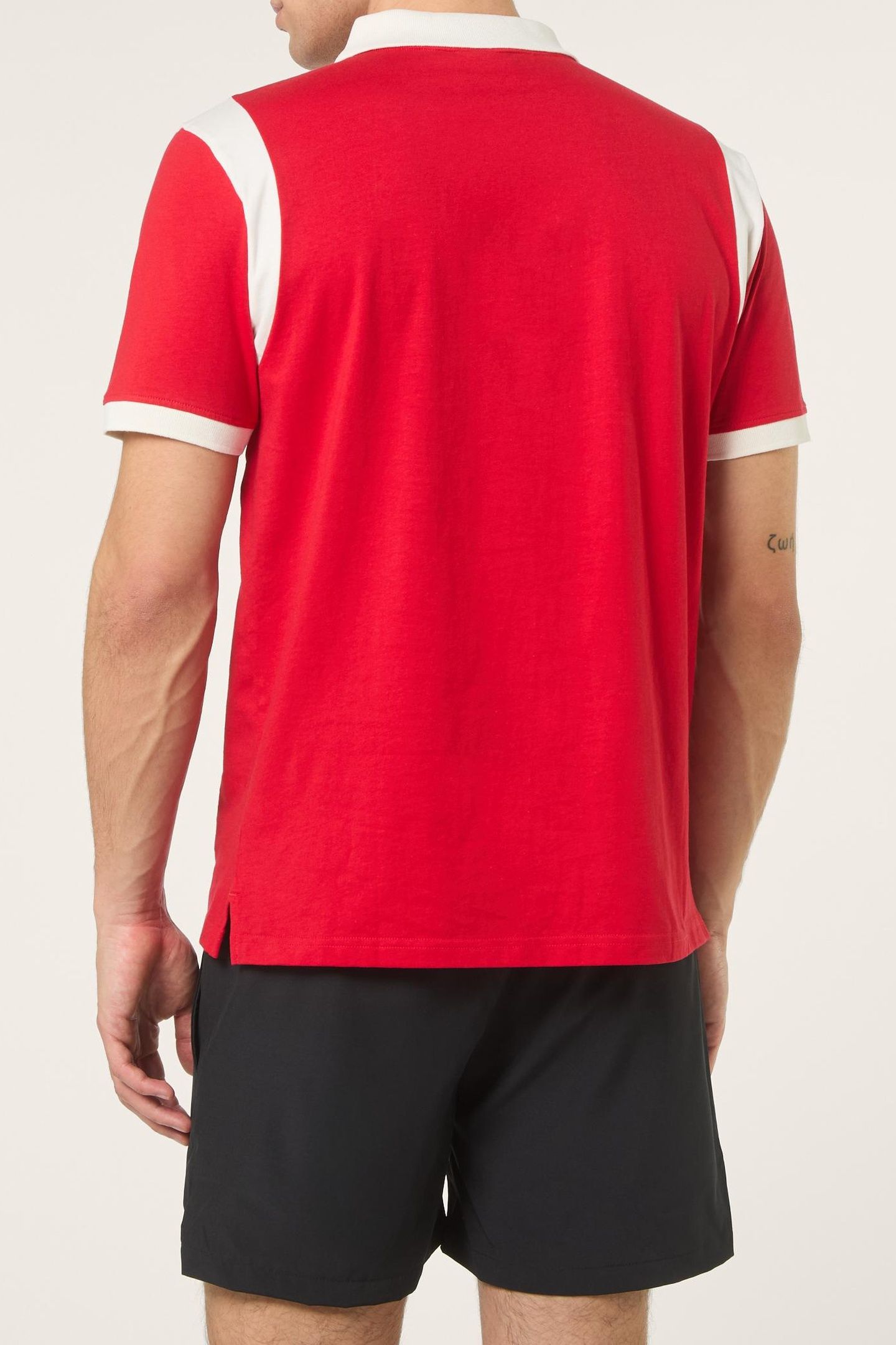 CASOLI REGULAR BLOCKED POLO SHIRT TRUE RED-EGRET 3