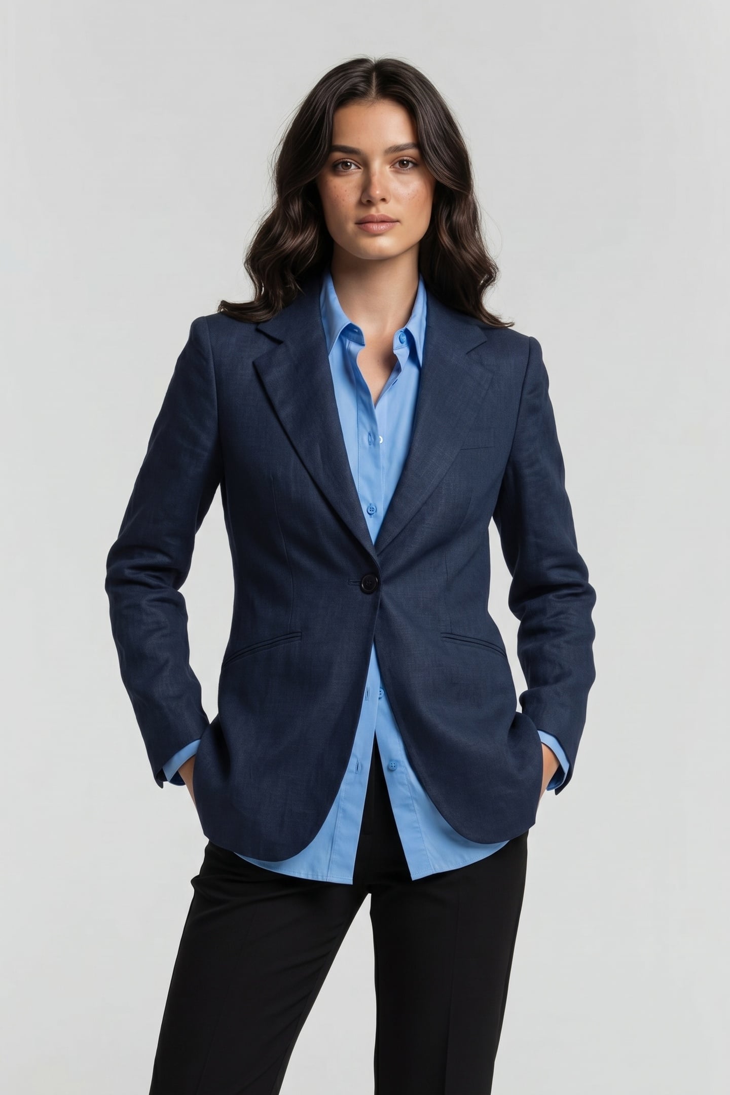 JACKET LINEN INDIGO 1