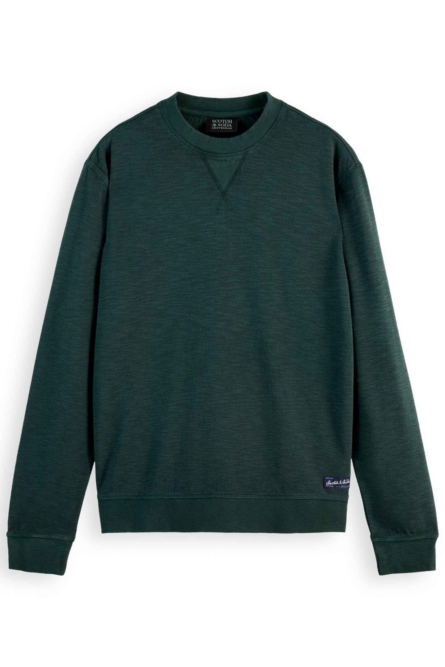 GARMENT DYE STRUCTURED SWEATSHIRT AMSTERDAM GREEN 1