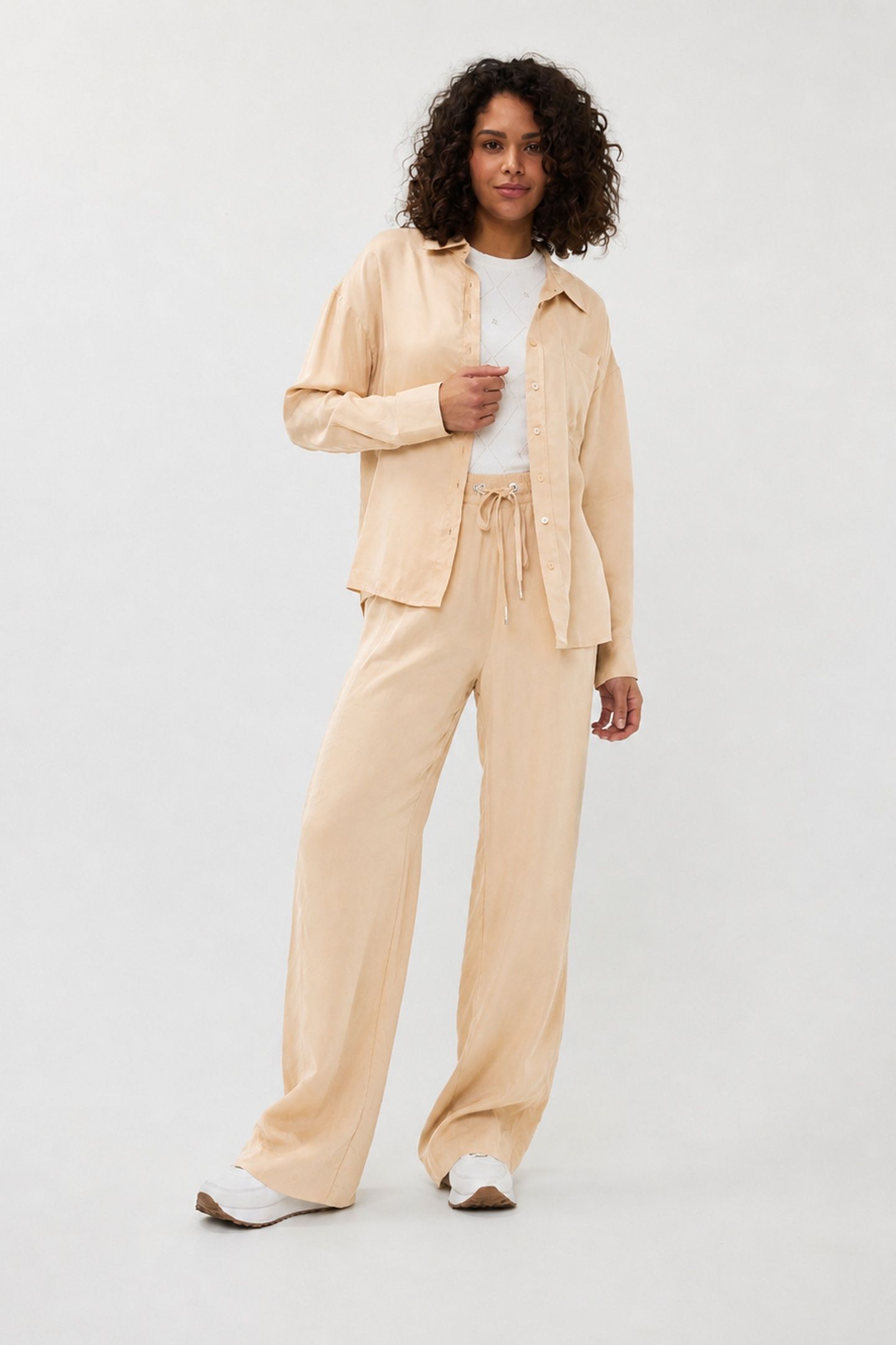 BLOUSE OVERSIZED CUPRO SAND 1
