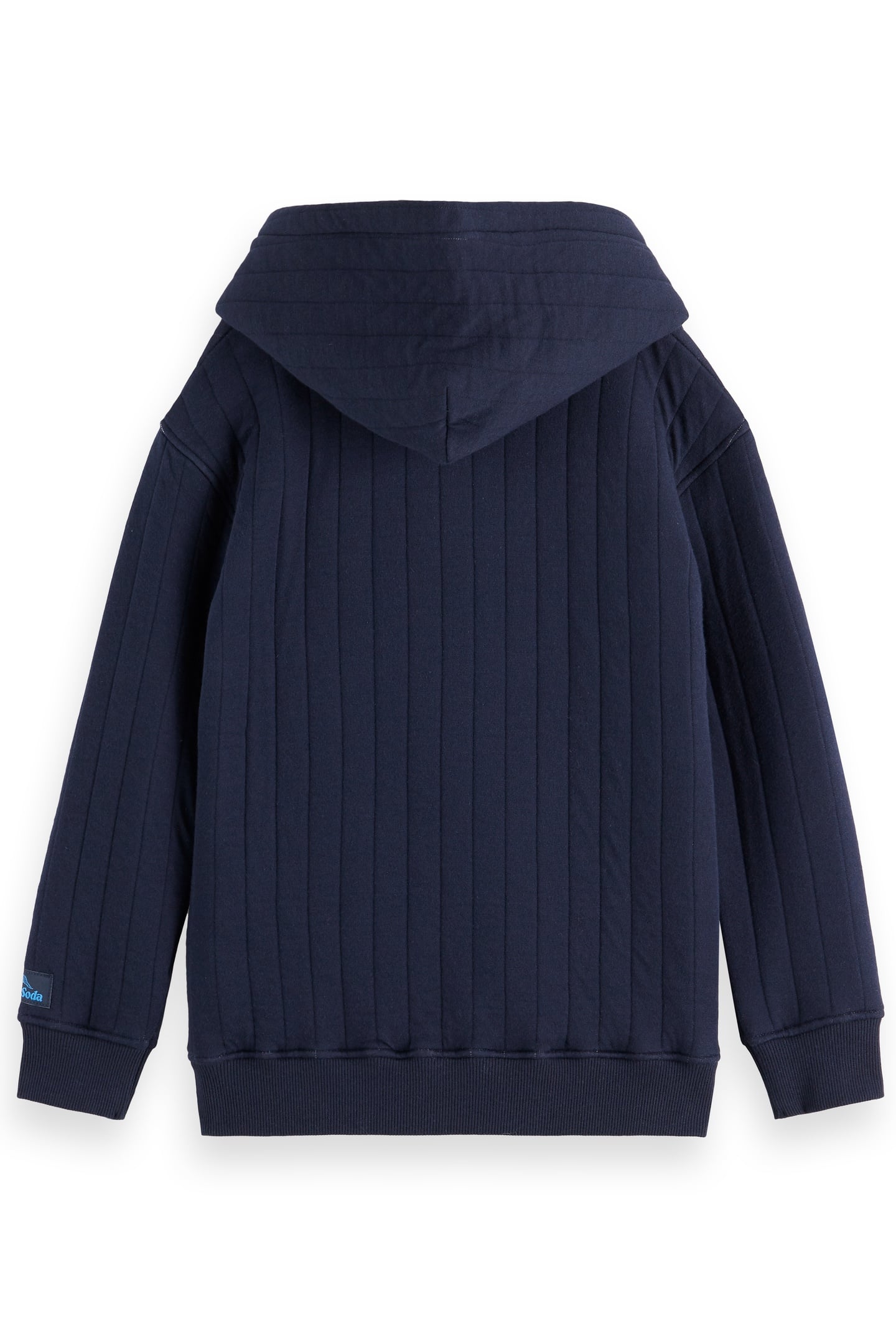 BOY RELAXED-FIT QUILTED PATCHWORK HOODIE SKY CAPTAIN 1