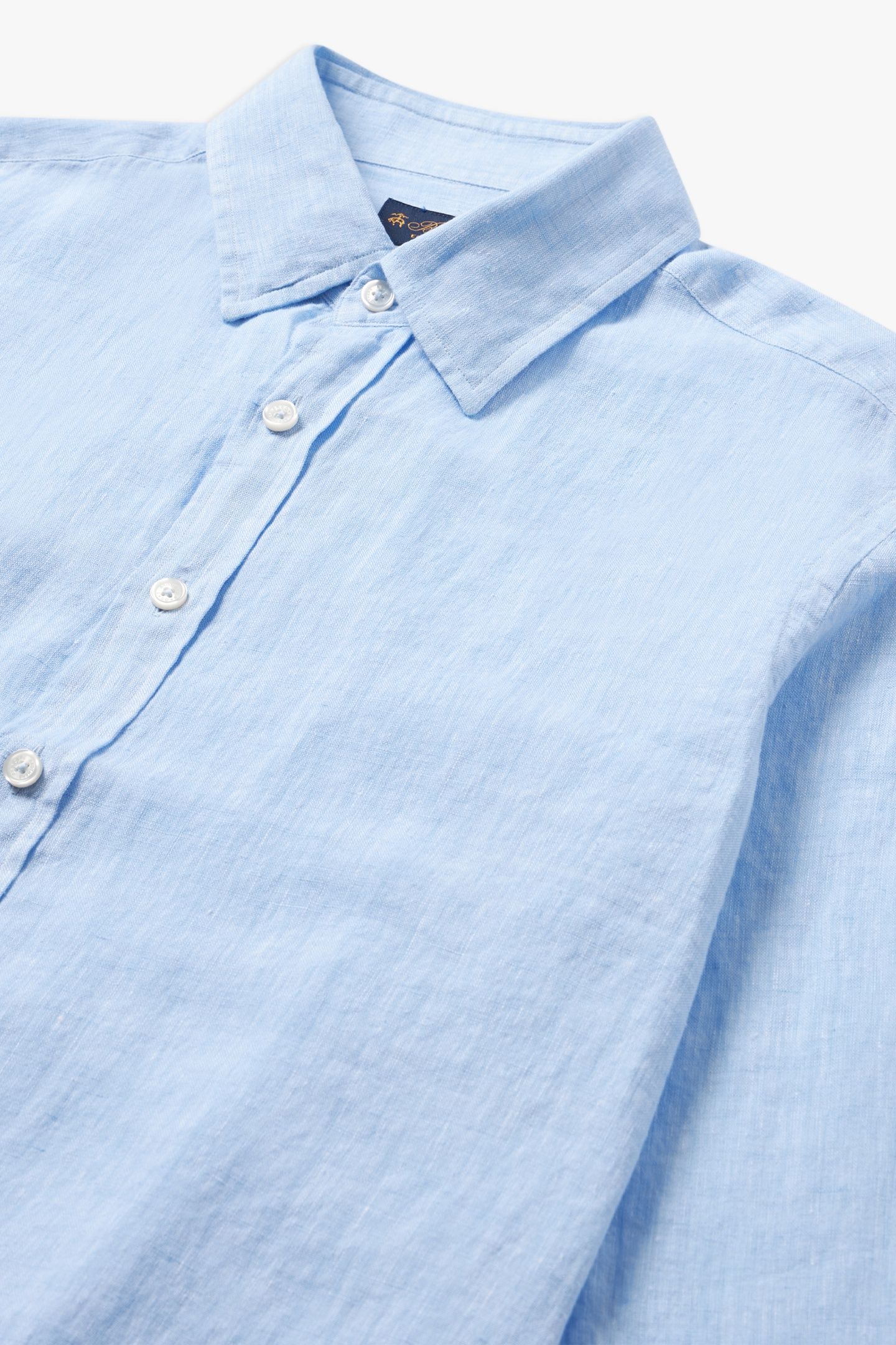 CLASSIC COLLAR SHIRT LINEN LIGHT BLUE 4