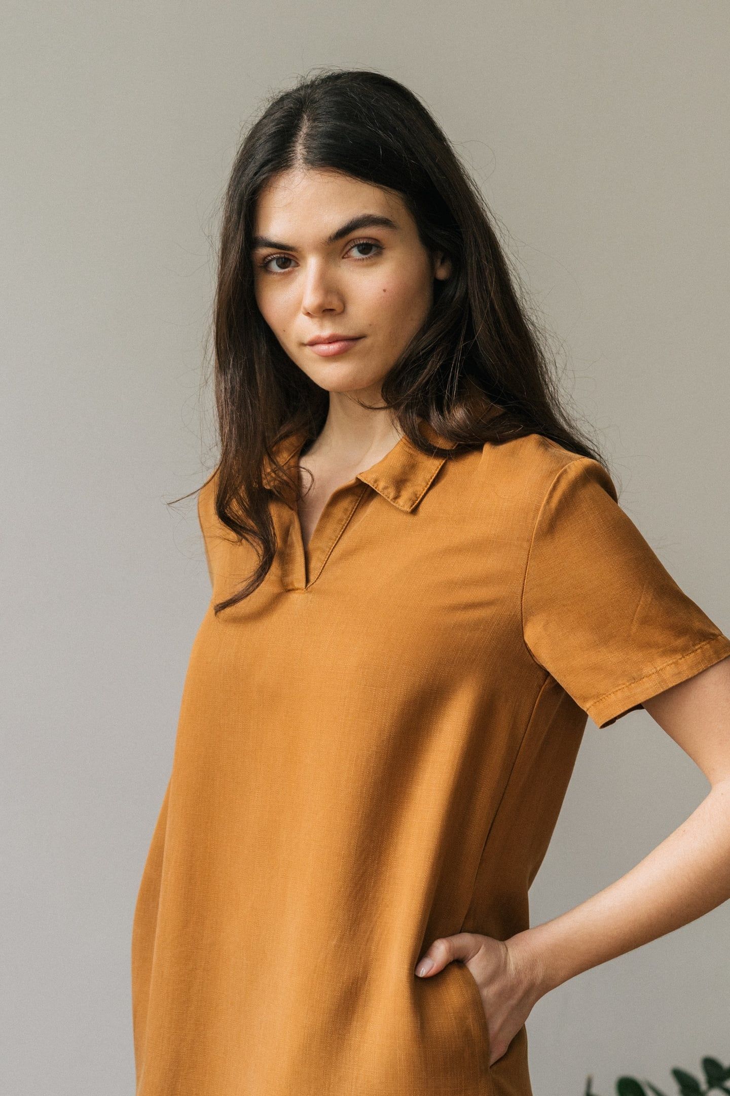 GINGER DRESS CARAMEL 1