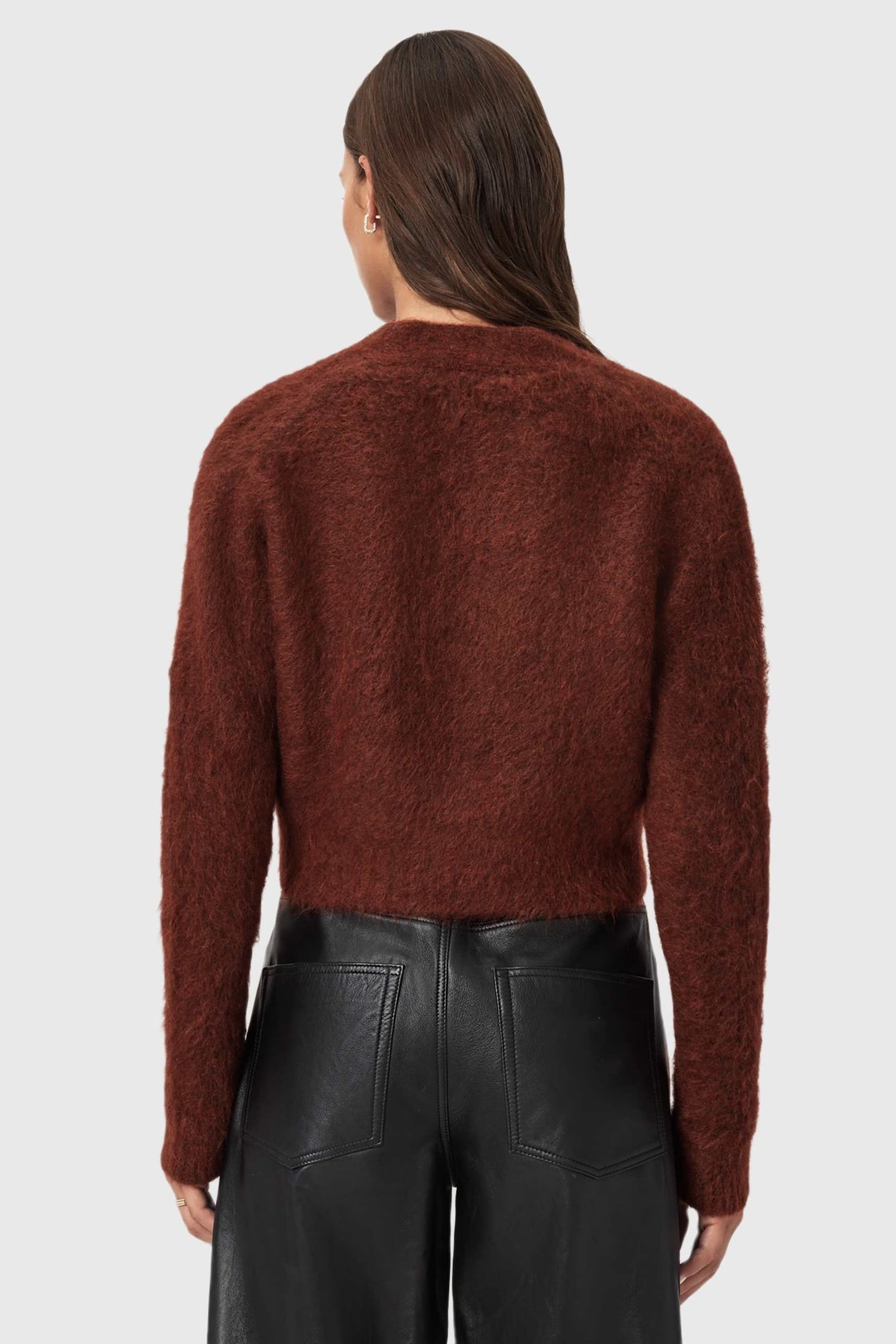 RUBI WICK CARDIGAN CHESTNUT BROWN 4