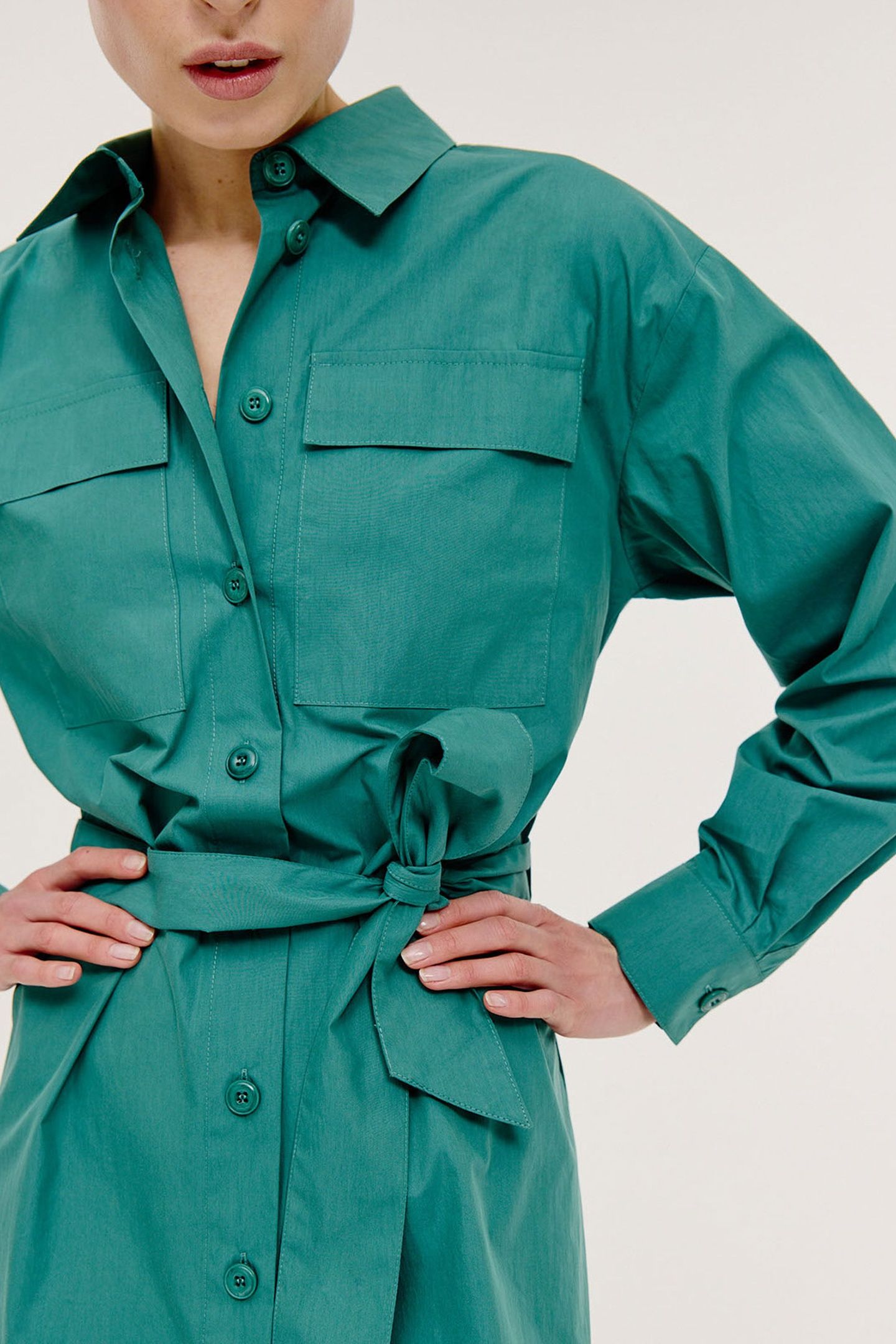 BRIEN DRESS DARK GREEN 8