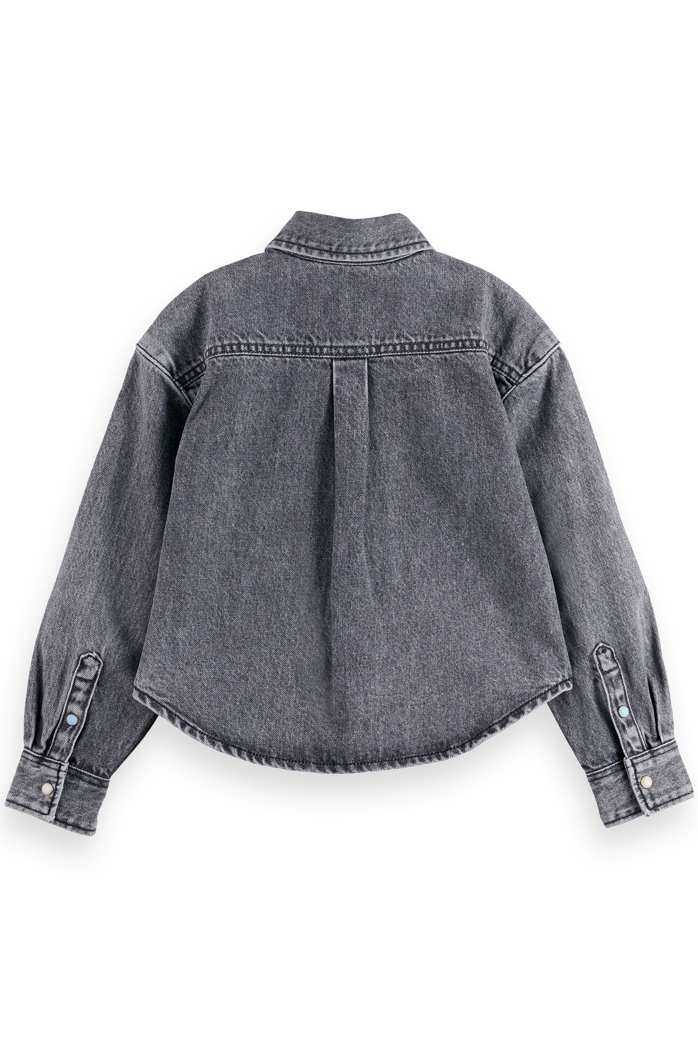GIRL WASHED BLACK DENIM OVERSHIRT BLACK MOUNTAIN BLACK MOUNT 2