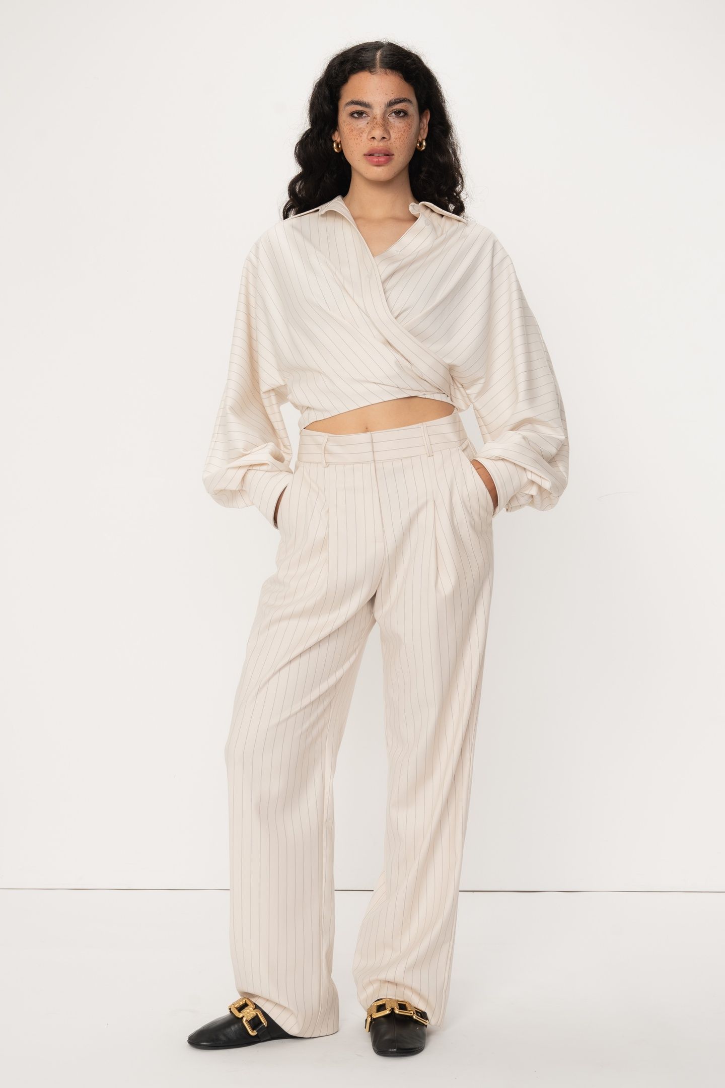 POLARIS TROUSER COCONUT MILK PINSTRIPE 2