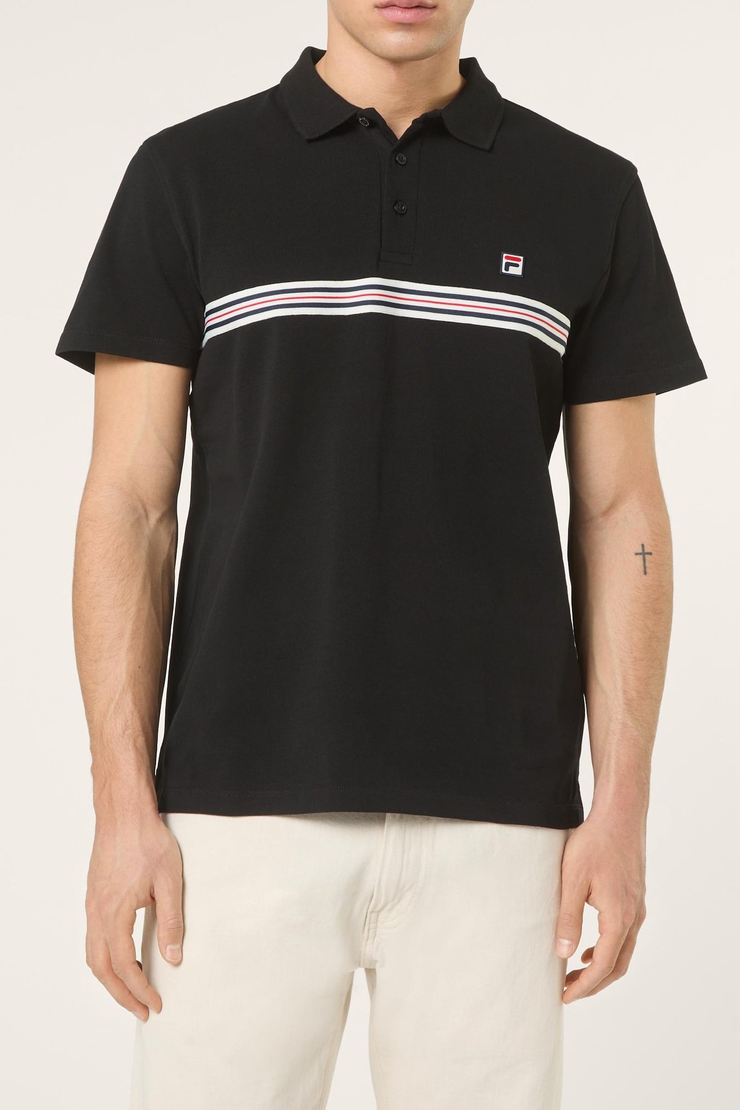 DIECIMO REGULAR HERITAGE TAPE POLO SHIRT BLACK 1