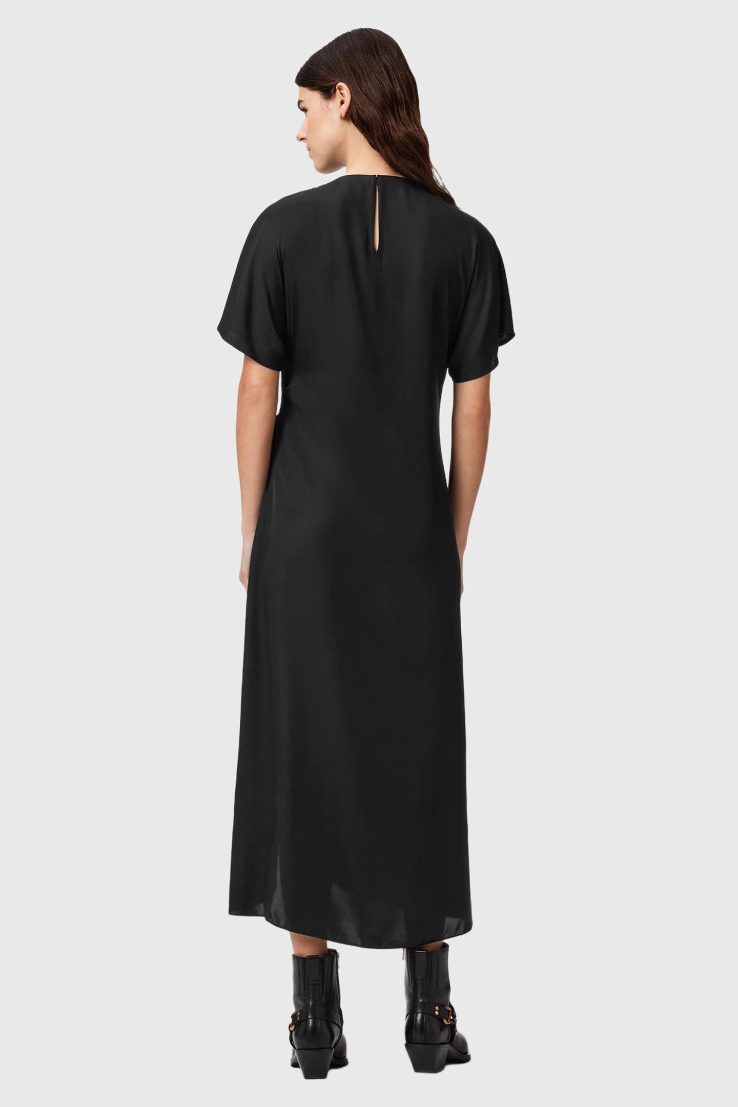 ROSIE SILK DRESS BLACK 3