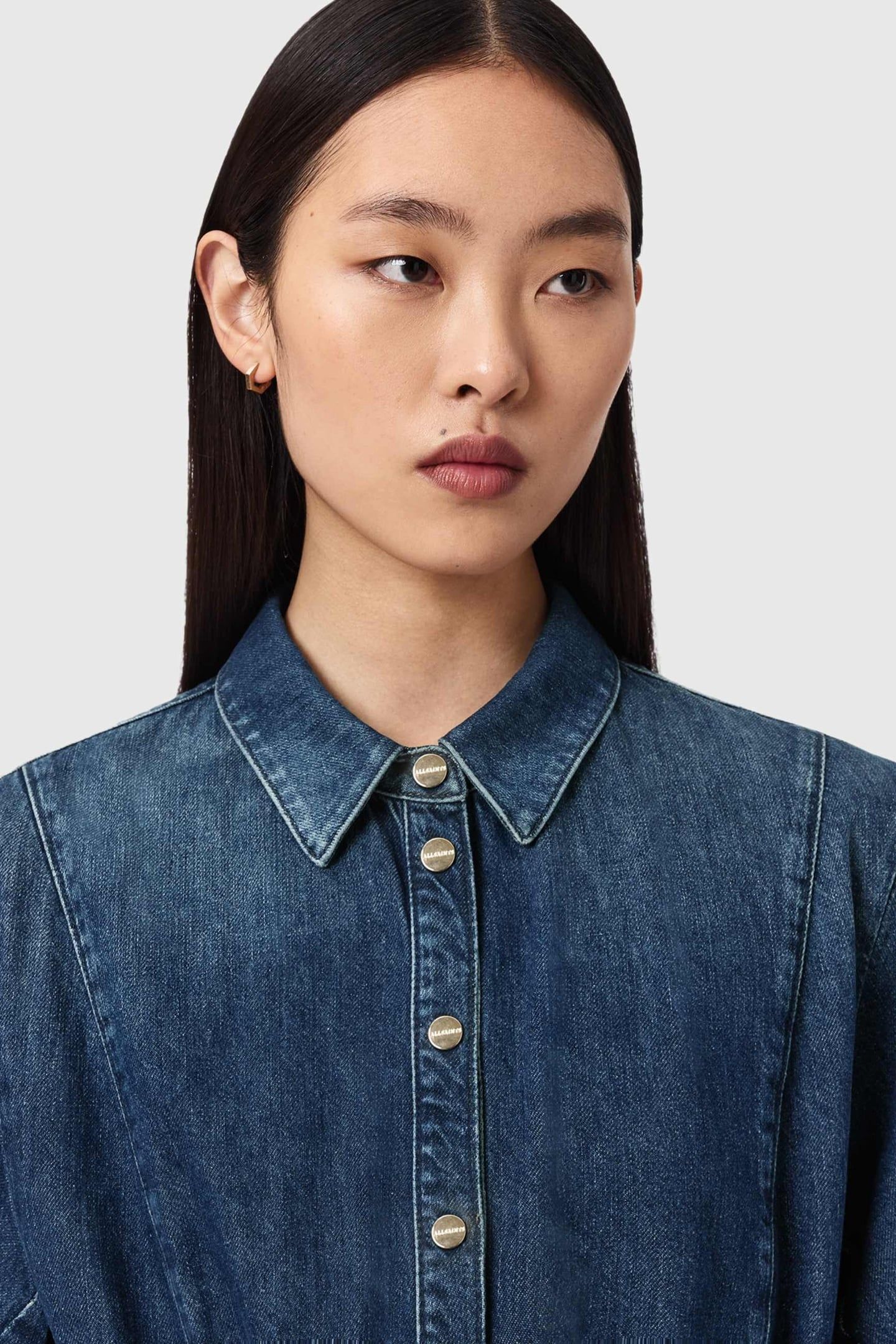 ARLO DENIM DRESS MID INDIGO 6