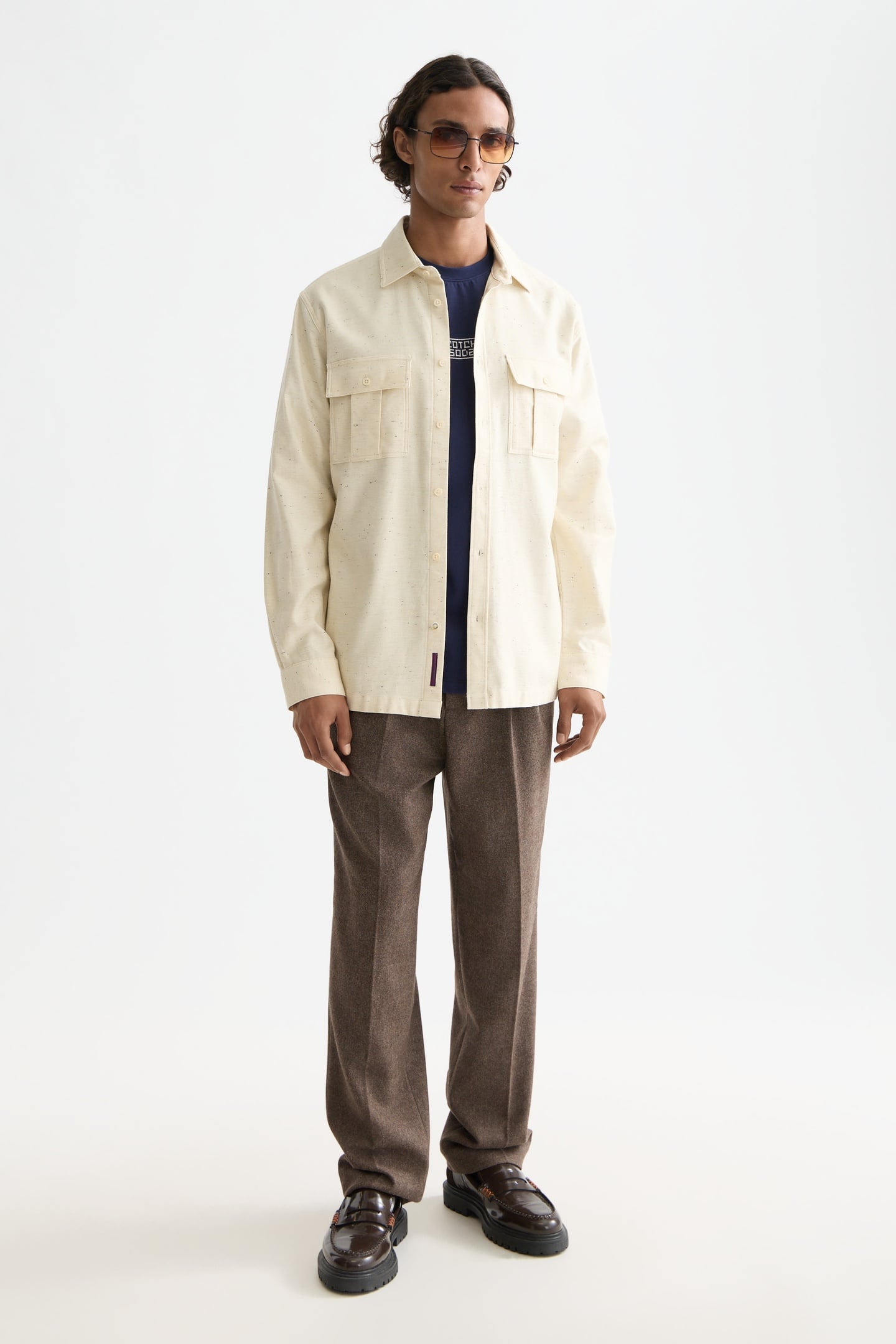 MELANGE RELAXED-FIT SHIRT LIGHT TANNIN MELANGE 3