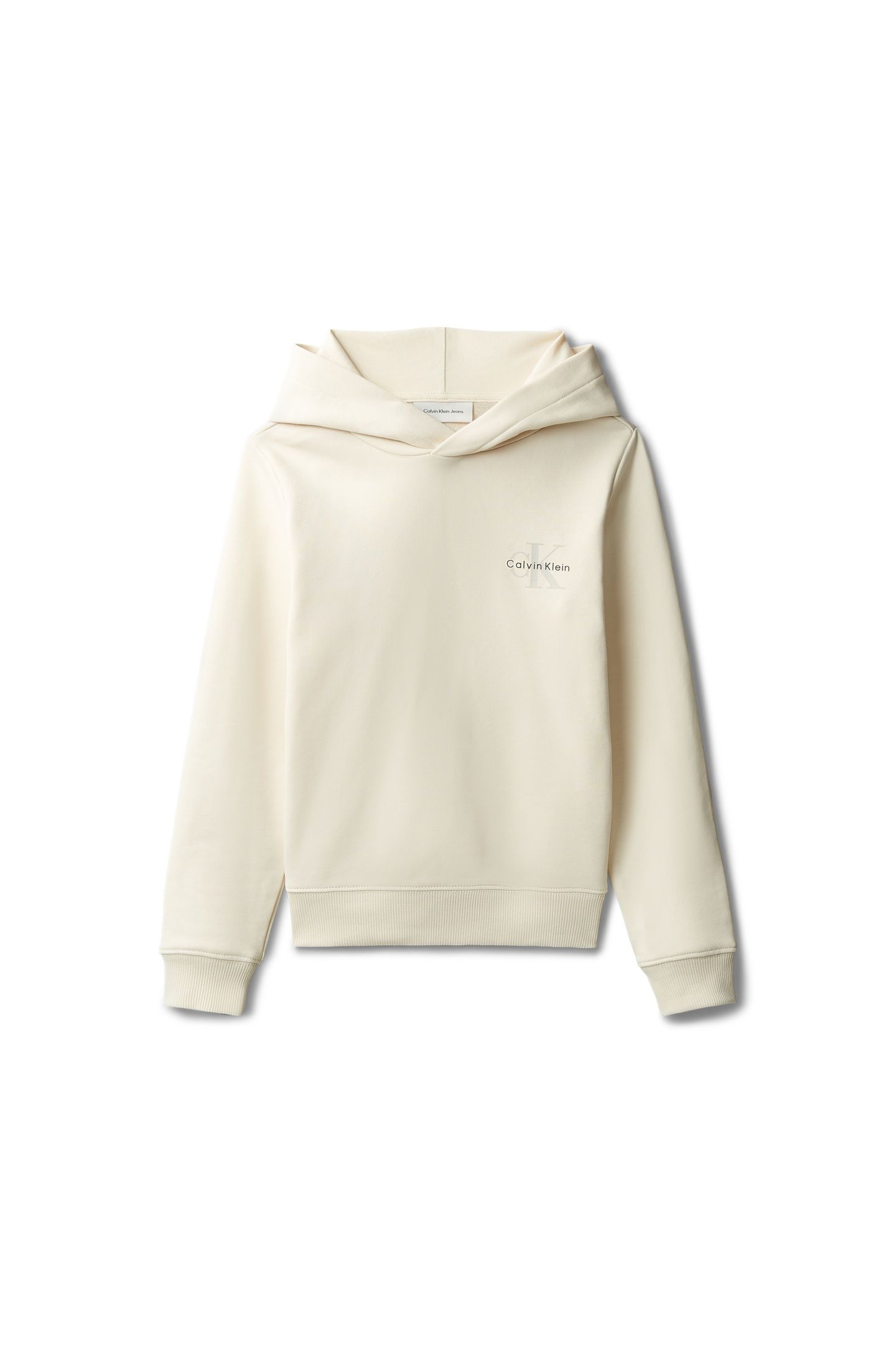 UNISEX SMALL MONOGRAM HOODIE WHITE GRAY 5