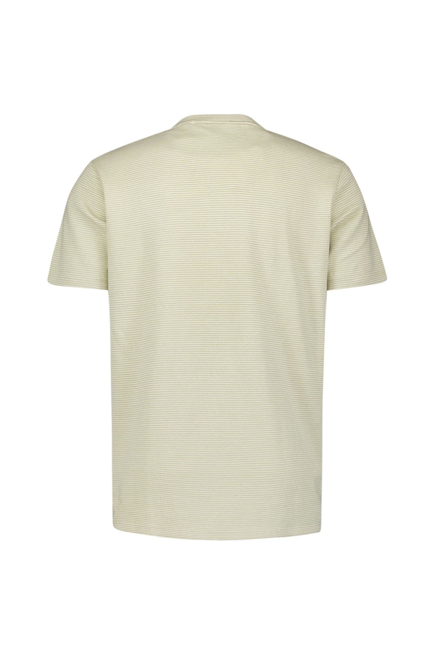 T-SHIRT CREWNECK MELANGE JACQUARD STRIPES LIGHT MOSS 5