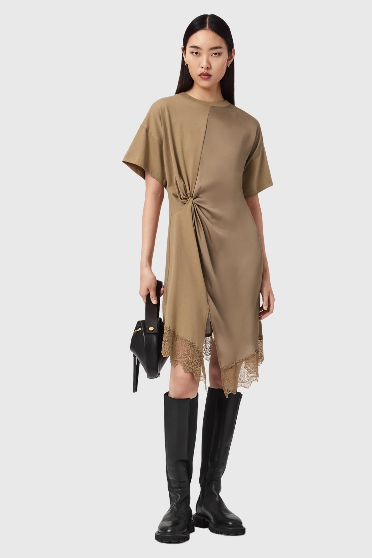 LANA LACE DRESS BUTTERNUT BROWN 1