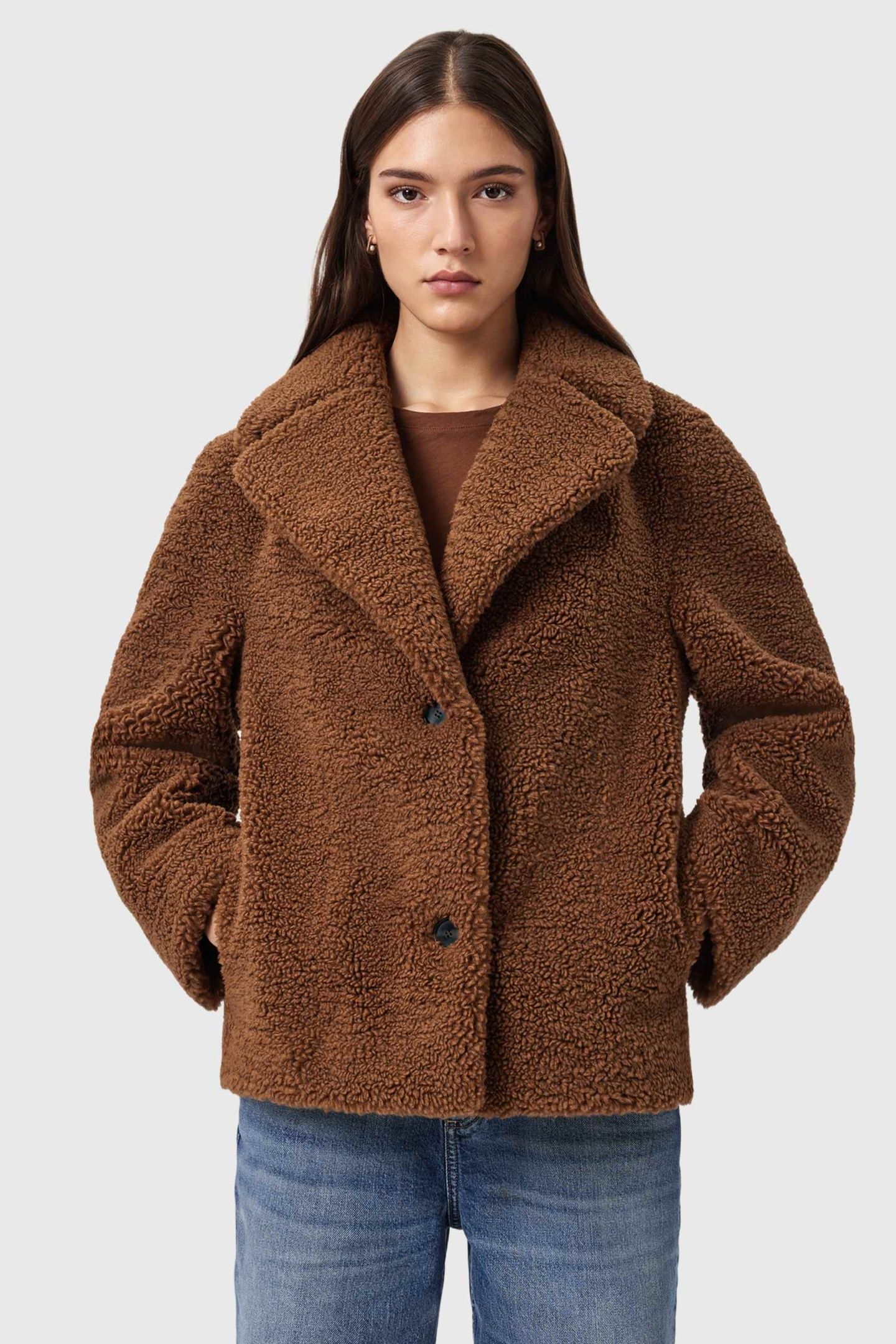 EDDIE FAUX TEDDY COGNAC BROWN 4