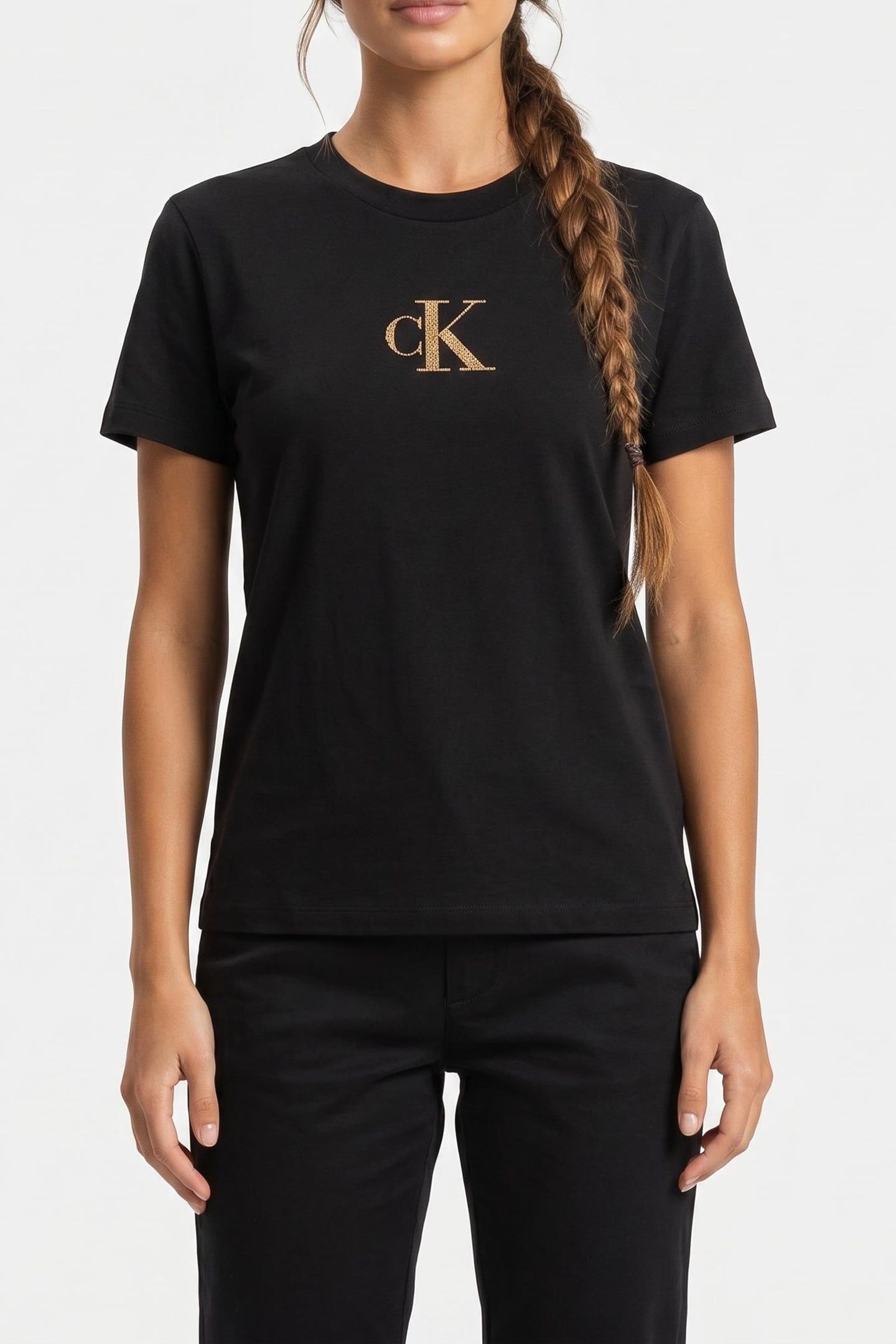 SS CLASSIC FOIL CK TEE KHN 001 BLACK/COMBO 1