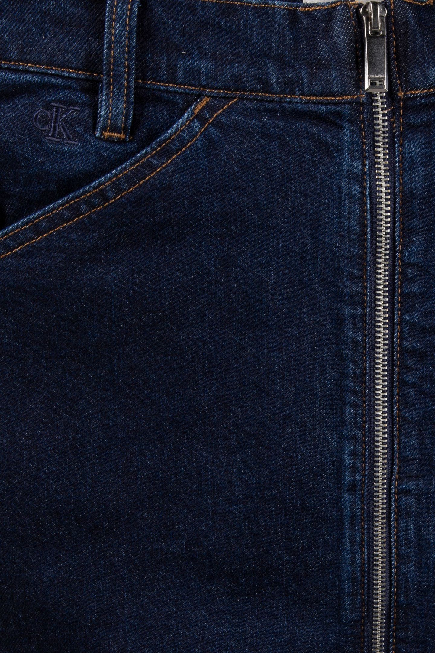 DENIM ZIP FRONT SKIRT CK CLASSIC RINSE 4