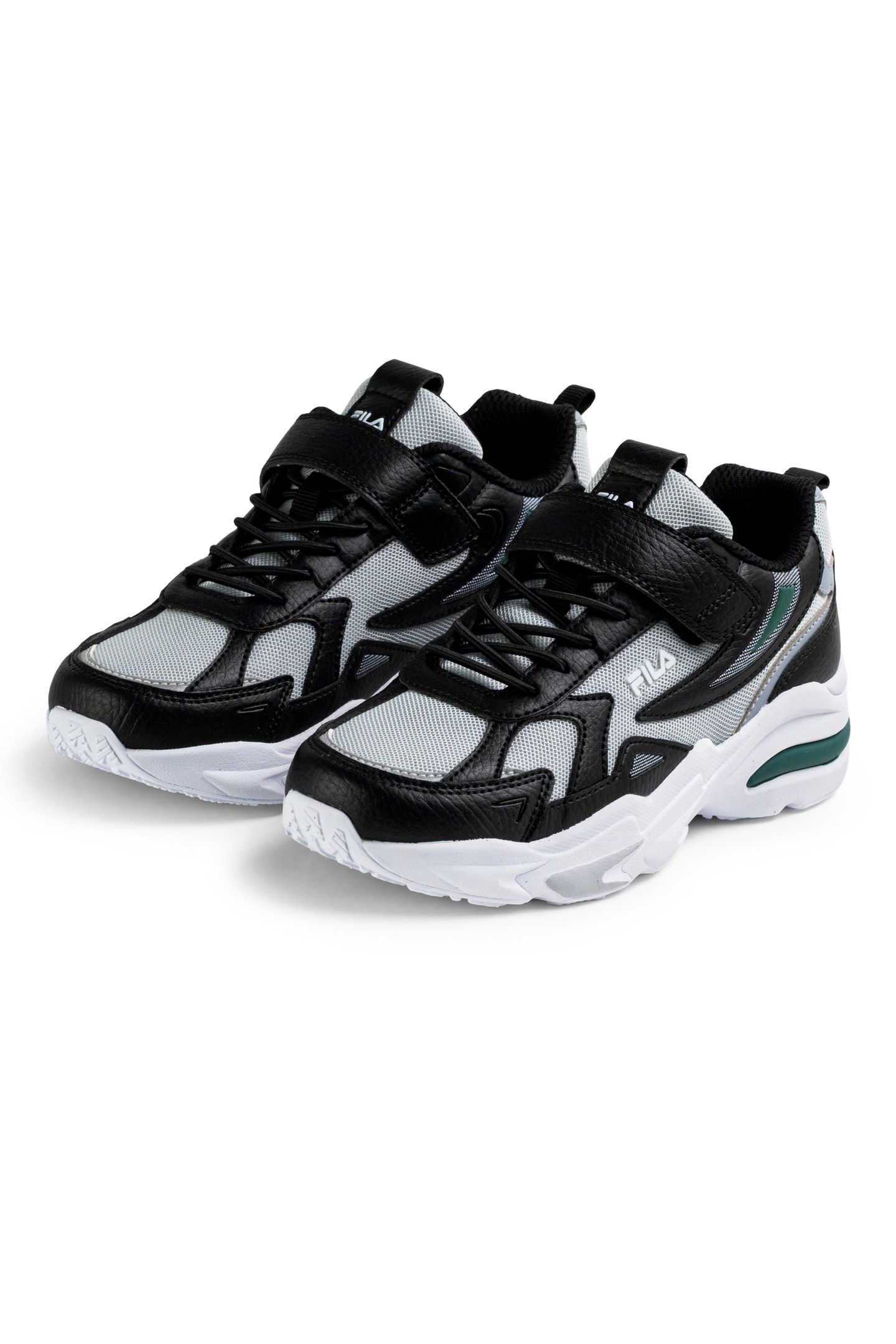 MADRUN VELCRO KIDS BLACK-POSY GREEN 2