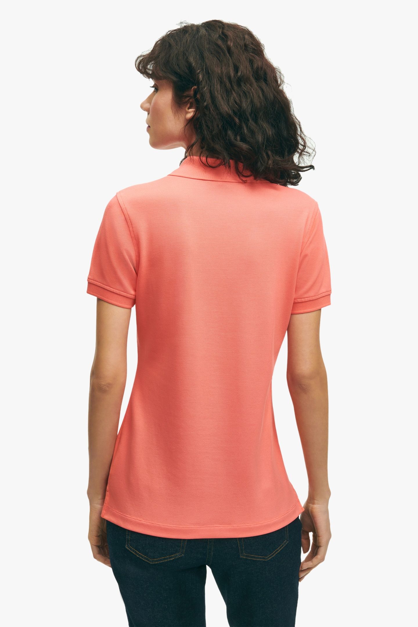 SUPIMA COTTON STRETCH PIQUE POLO SHIRT MEDIUM PINK 2