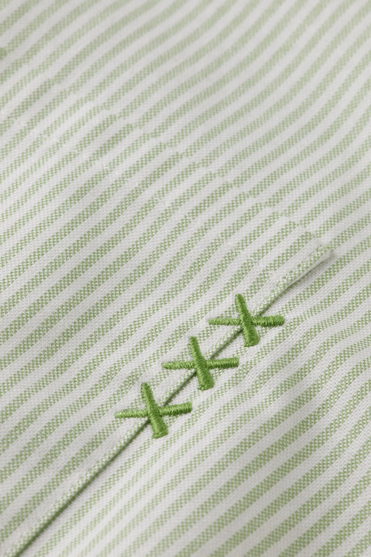 REGULAR FIT STRIPED OXFORD SHIRT PISTACHIO STRIPE 7