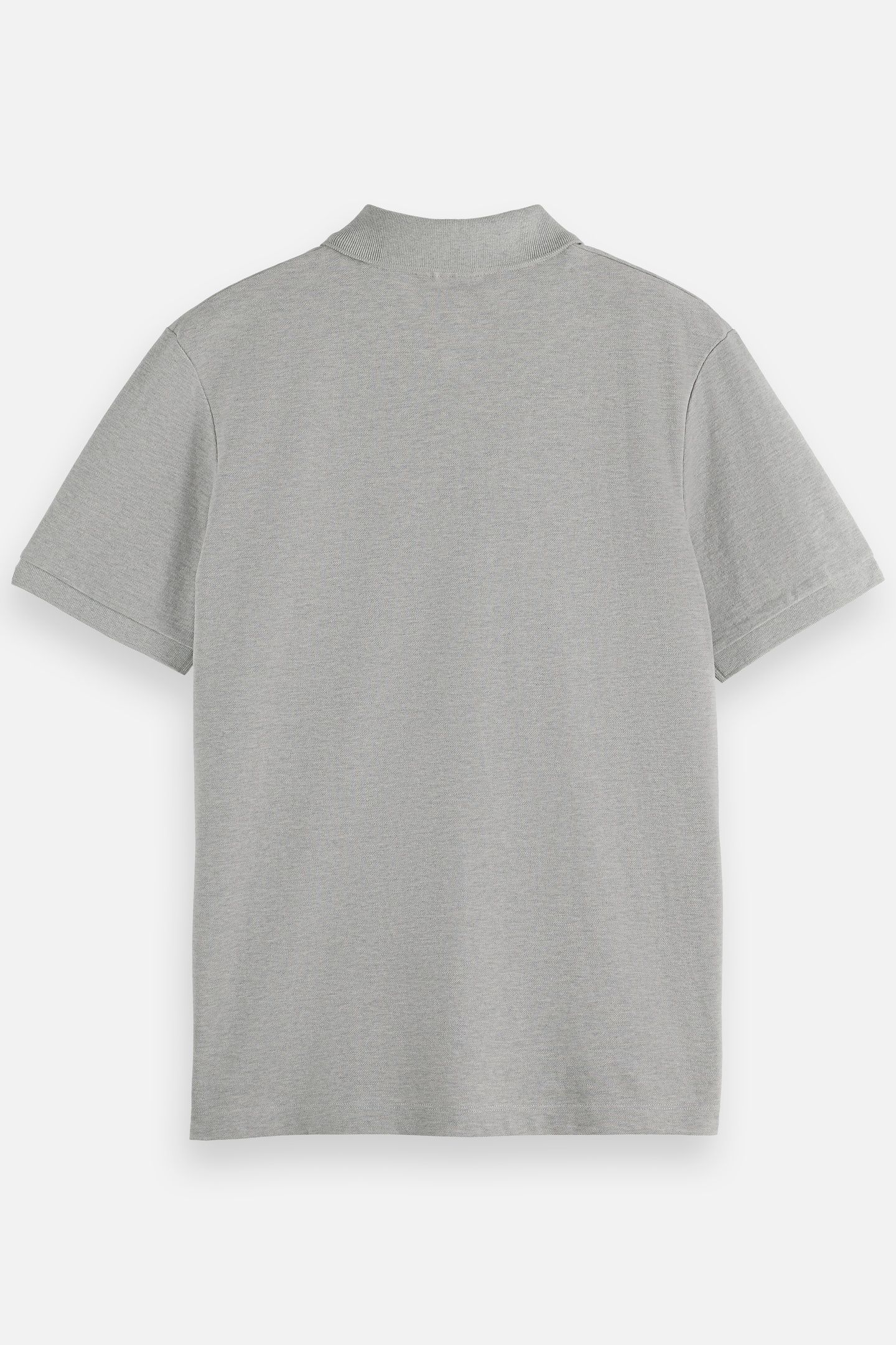 NOS CHEST LOGO REGULAR-FIT PIQUE POLO GREY MELANGE 5