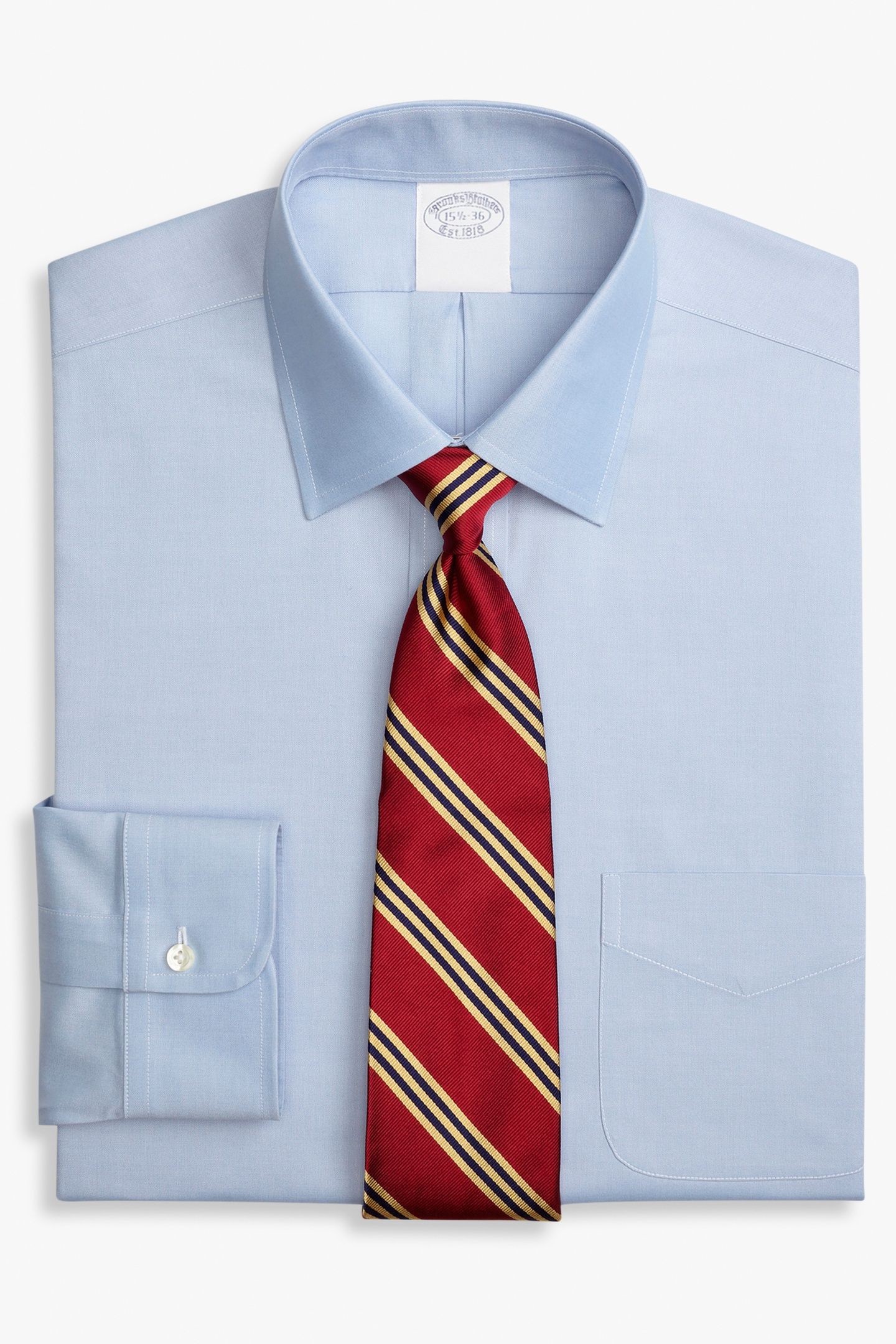 SLIM FIT NON-IRON STRETCH COTTON SHIRT WITH AINSLEY COLLAR L 4