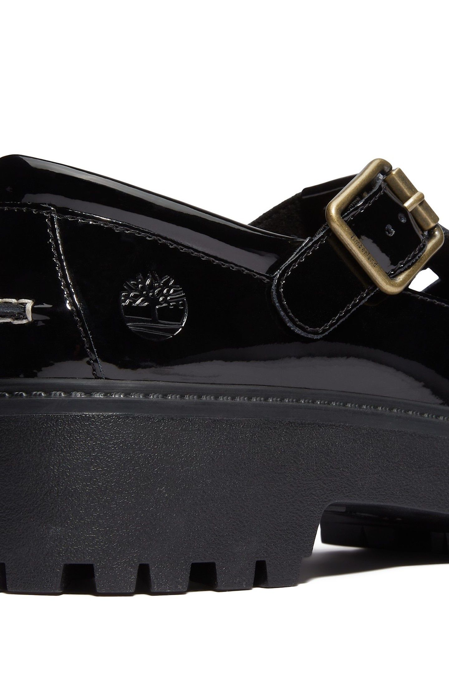 STONE STREET BUCKLE SHOE BLACK PATENT LEATHER 6