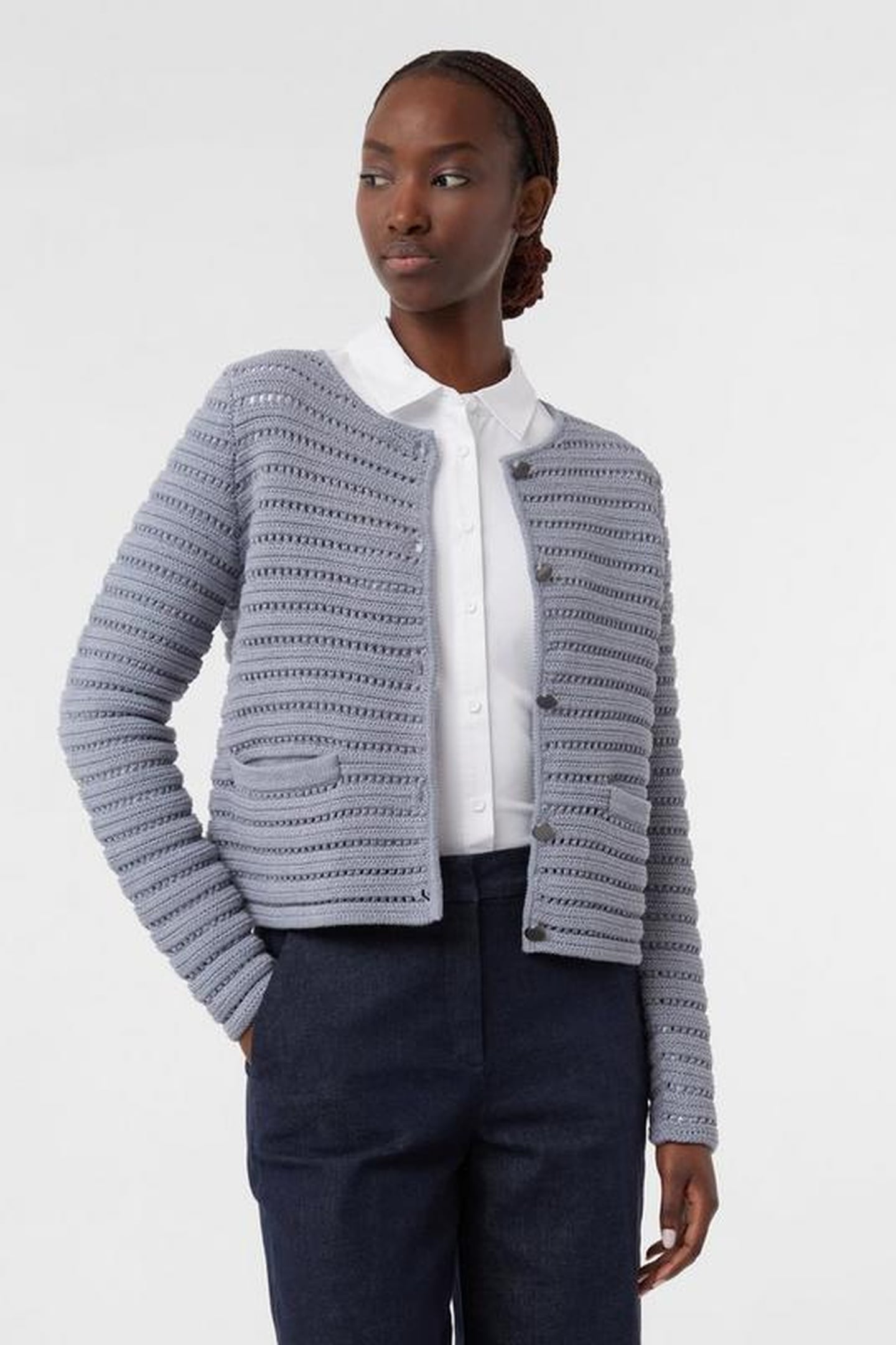 CARDIGAN GREY/BLACK 1