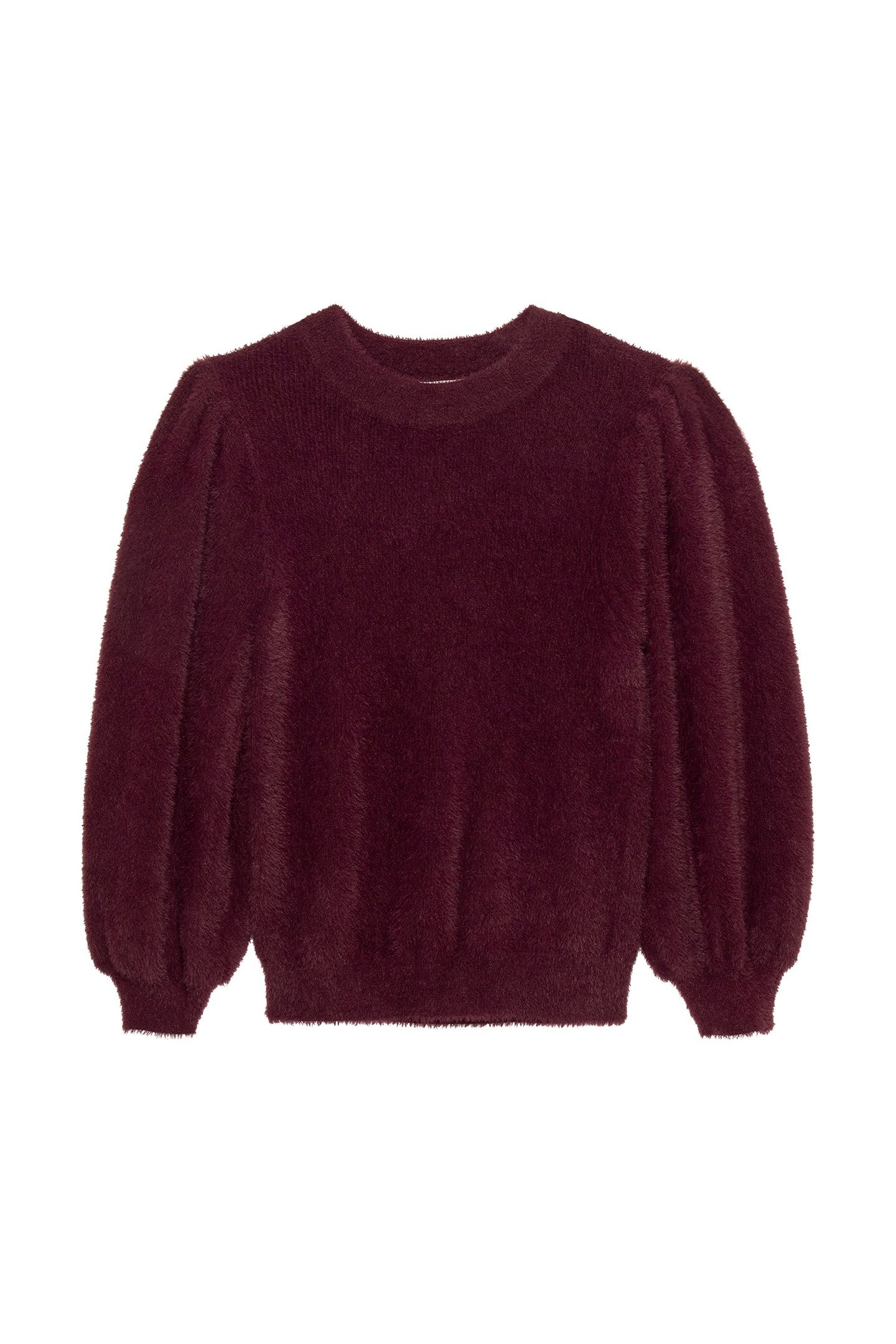 FUZZY PUFF SLEEVE KNIT WINETASTING 4