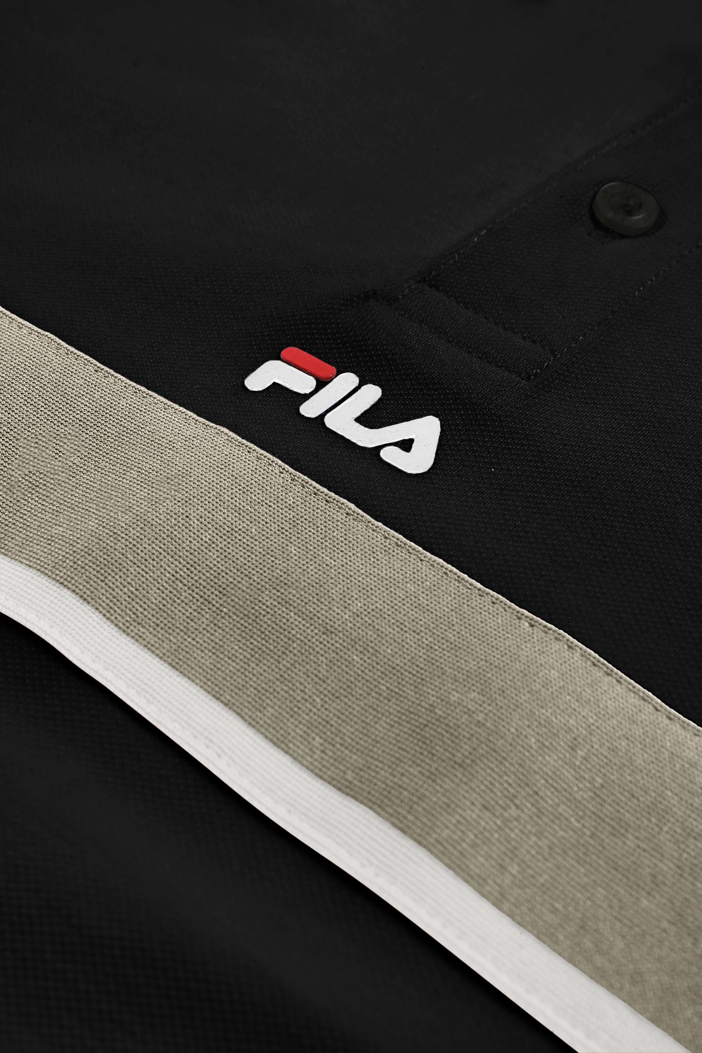 SAGANO RELAXED TAPED POLO SHIRT BLACK 7