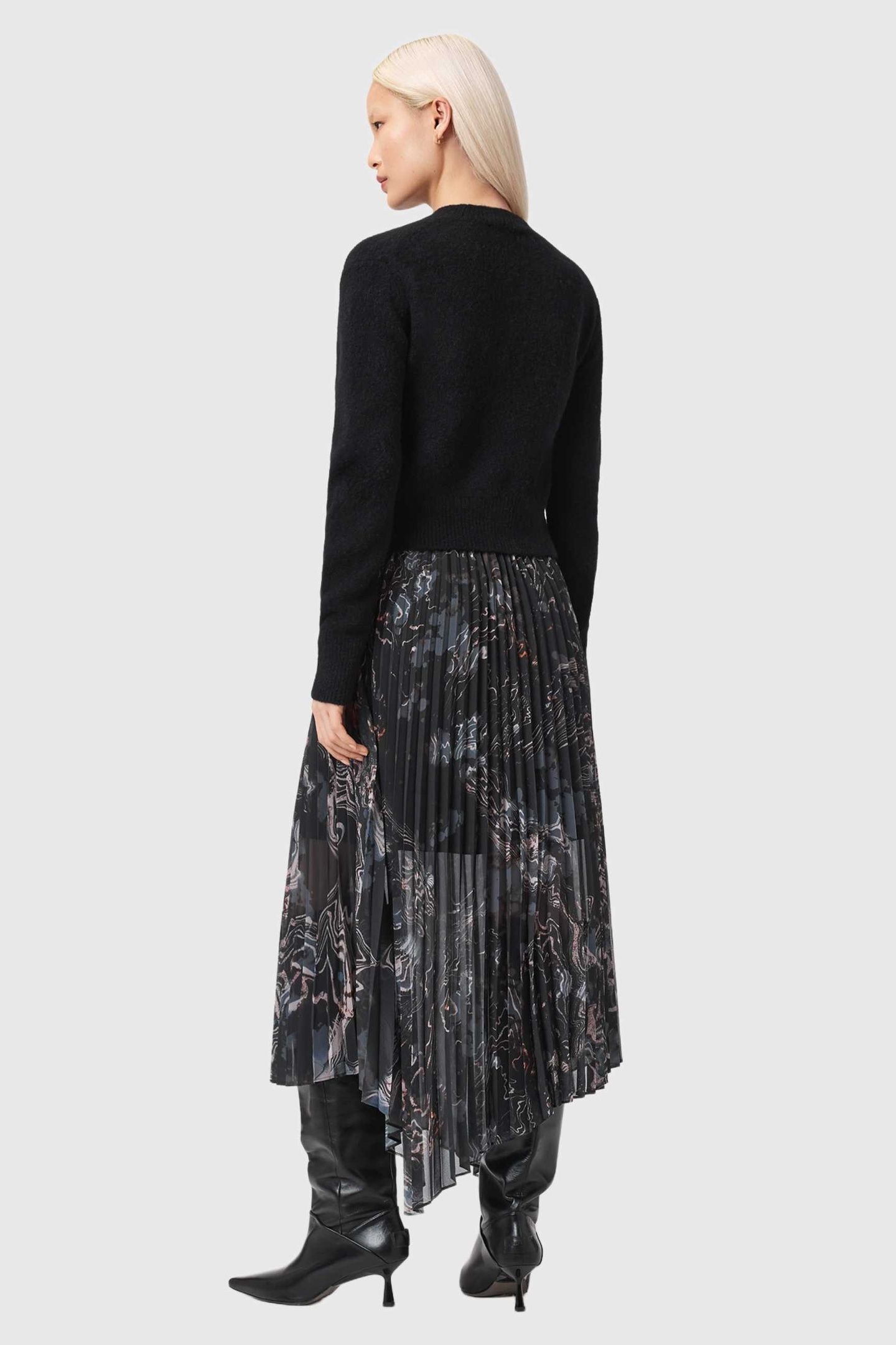 DONATELLA DRESS RIPPLE GOLD BLACK 5