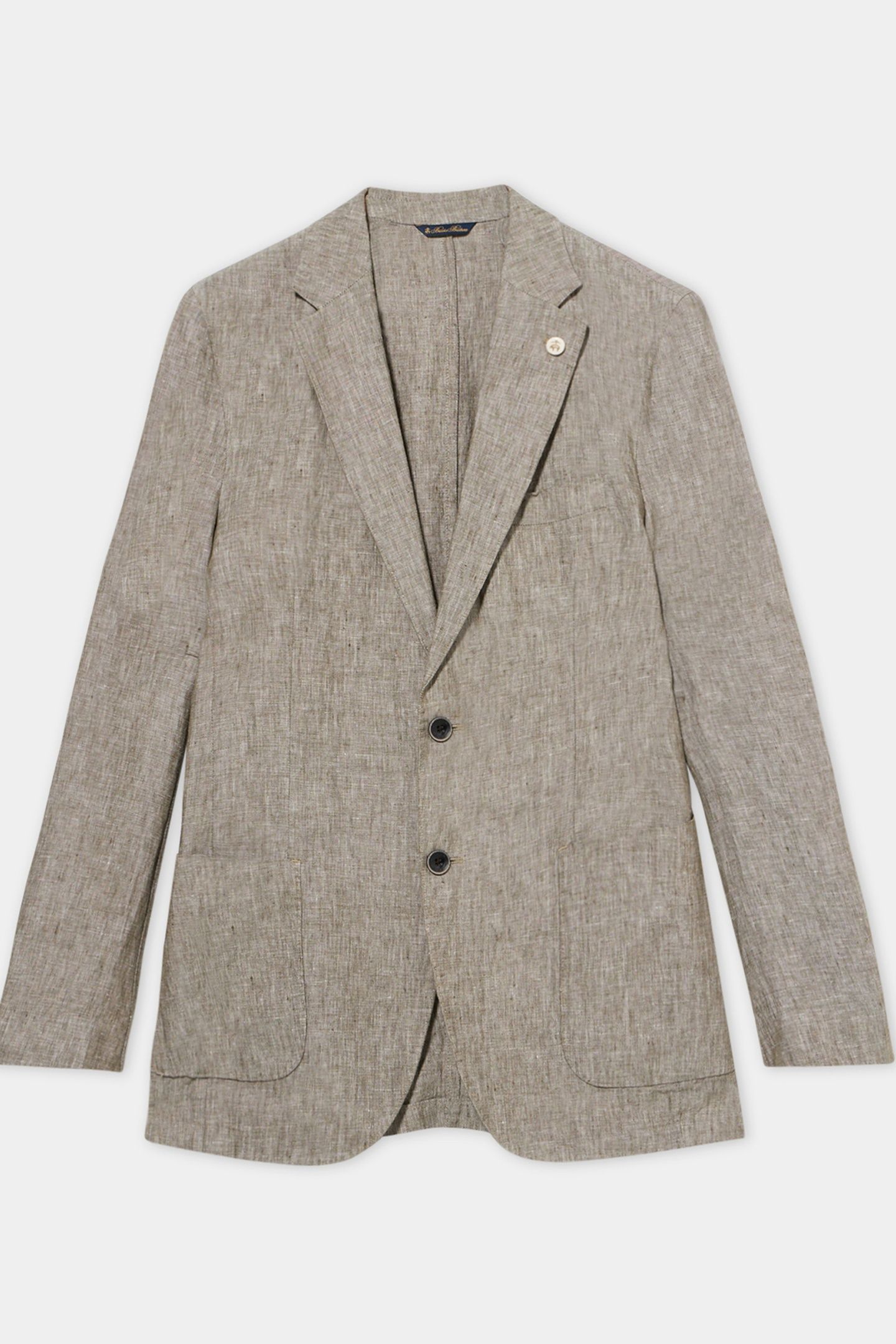 JACKET REGULAR LINING LINEN LIGHT BROWN 3