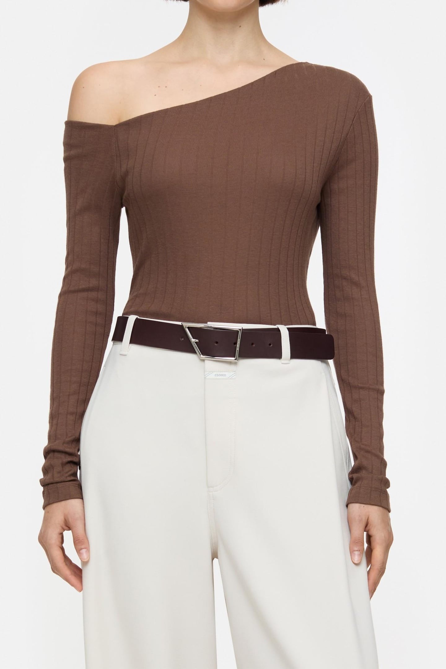 DROPPED LONGSLEEVE CACAO BROWN 1