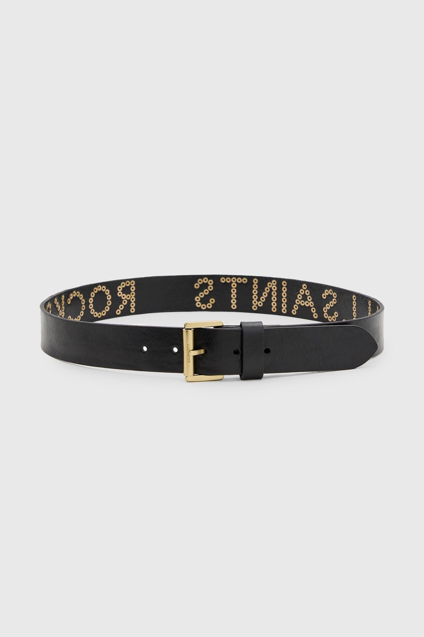 AS ROCKS STUD BELT BLACK/WARM BRASS 2