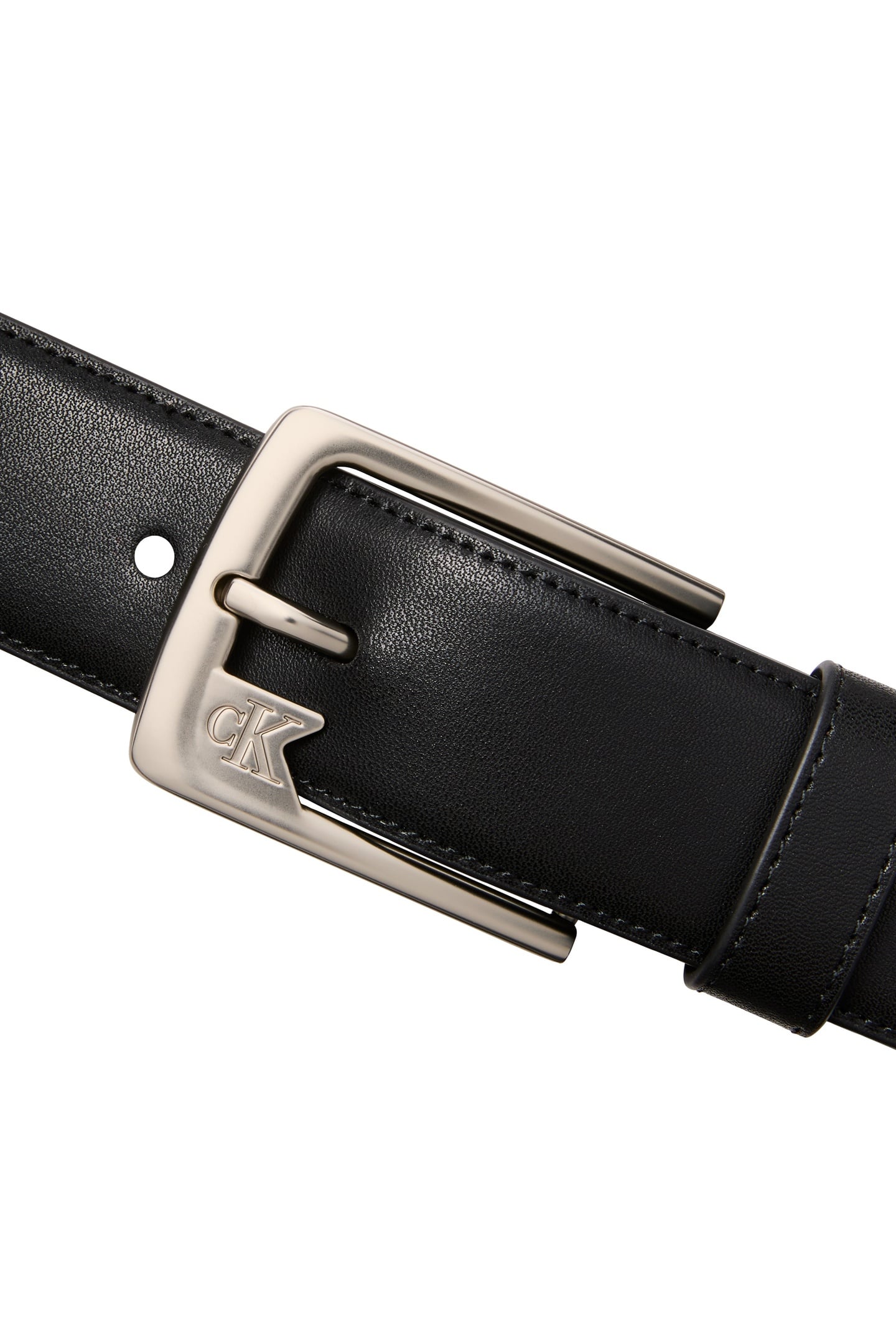 OVAL BUCKLE SHINY BELT BLACK/TUMBLED DEEP GOLD 4