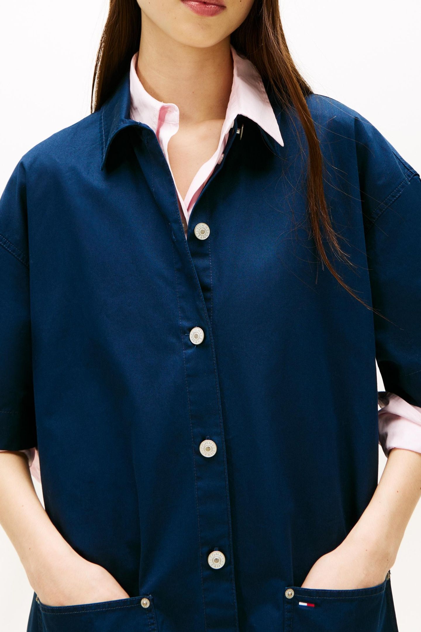 POCKET MINI SHIRT DRESS DARK NIGHT NAVY 4