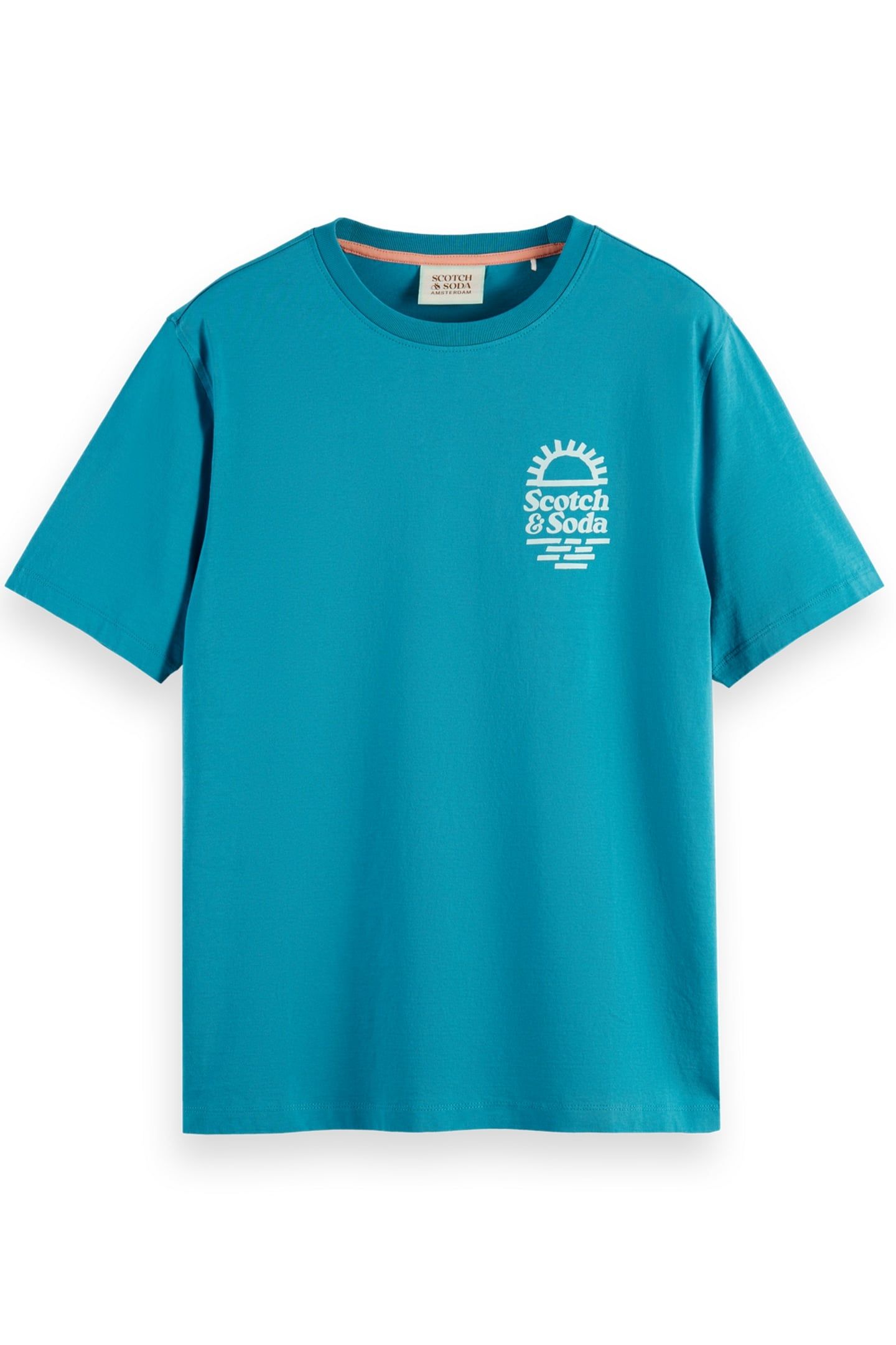 LEFT CHEST ARTWORK T-SHIRT PETROL BLUE 1