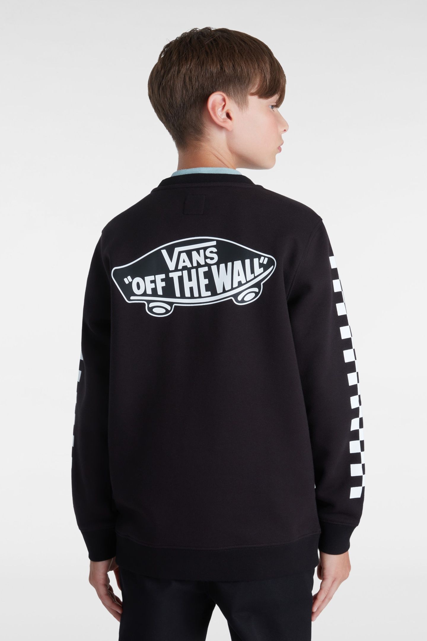 BOYS EXPOSITION CHECK II CREW BLACK 3