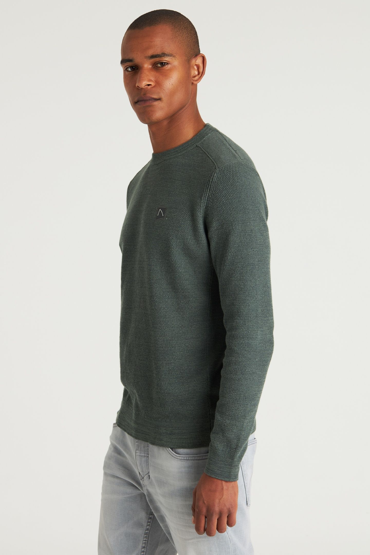BASAL MIXED PULLOVER BALSAM GREEN 3