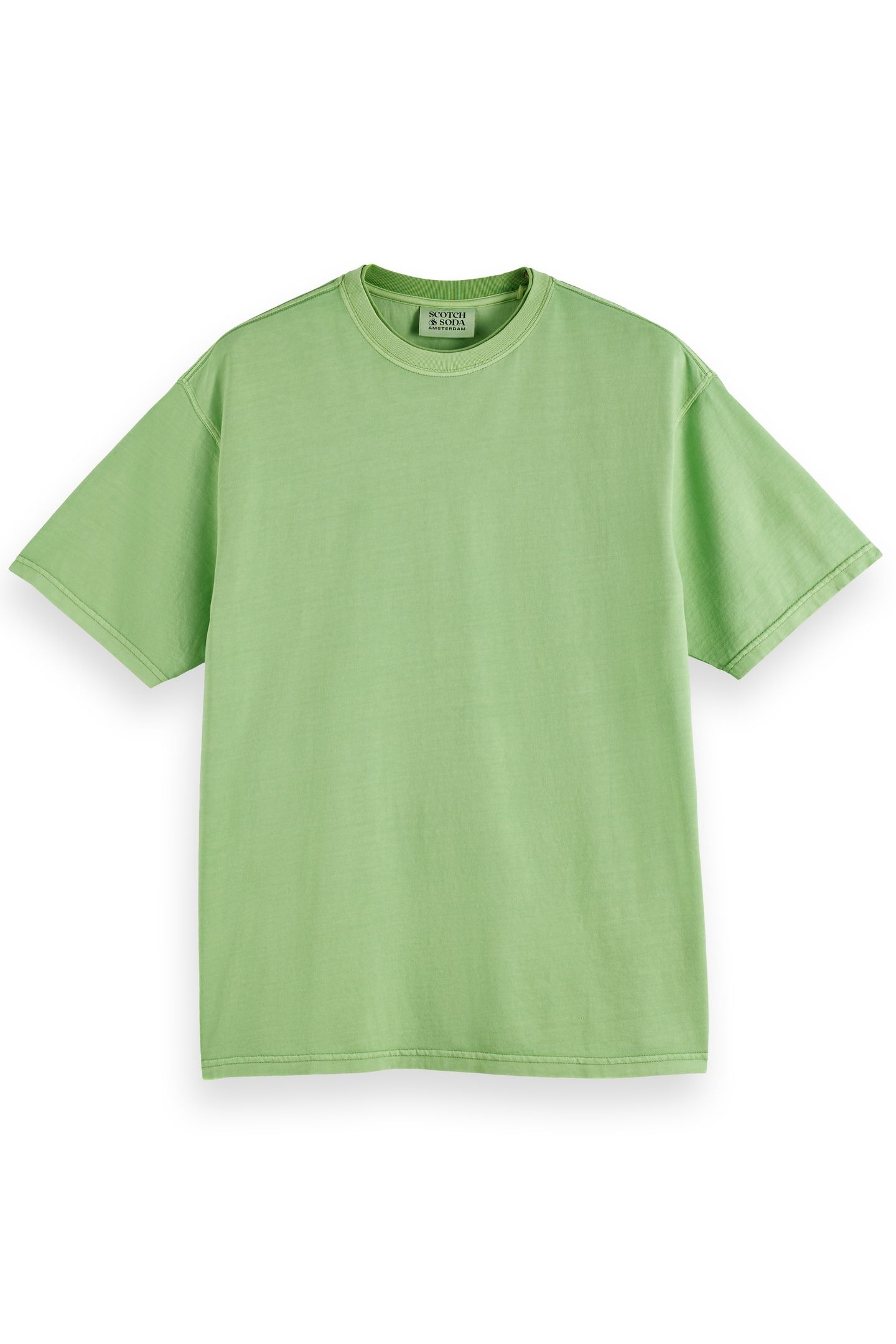 RELAXED-FIT 3 CROSSES GARMENT-DYED T-SHIRT PISTACHIO 4