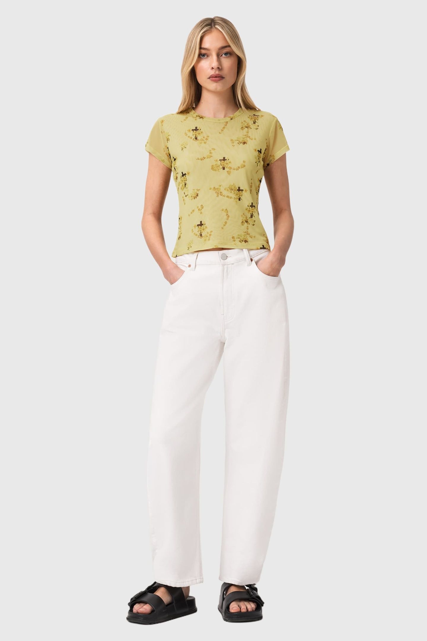 ELLIE MESH TEE EMPOLI YELLOW 2