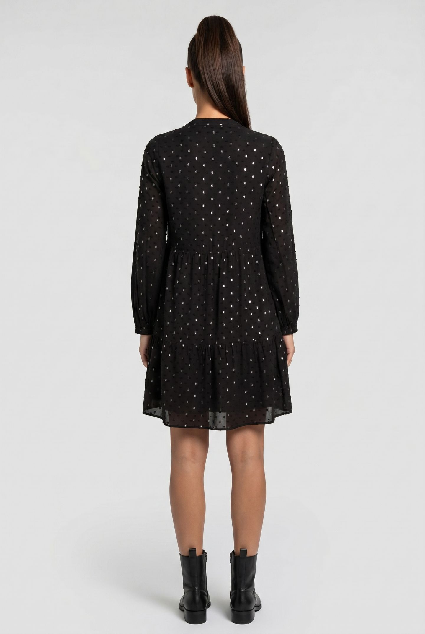 COMMA DRESSES GREY/BLACK 2